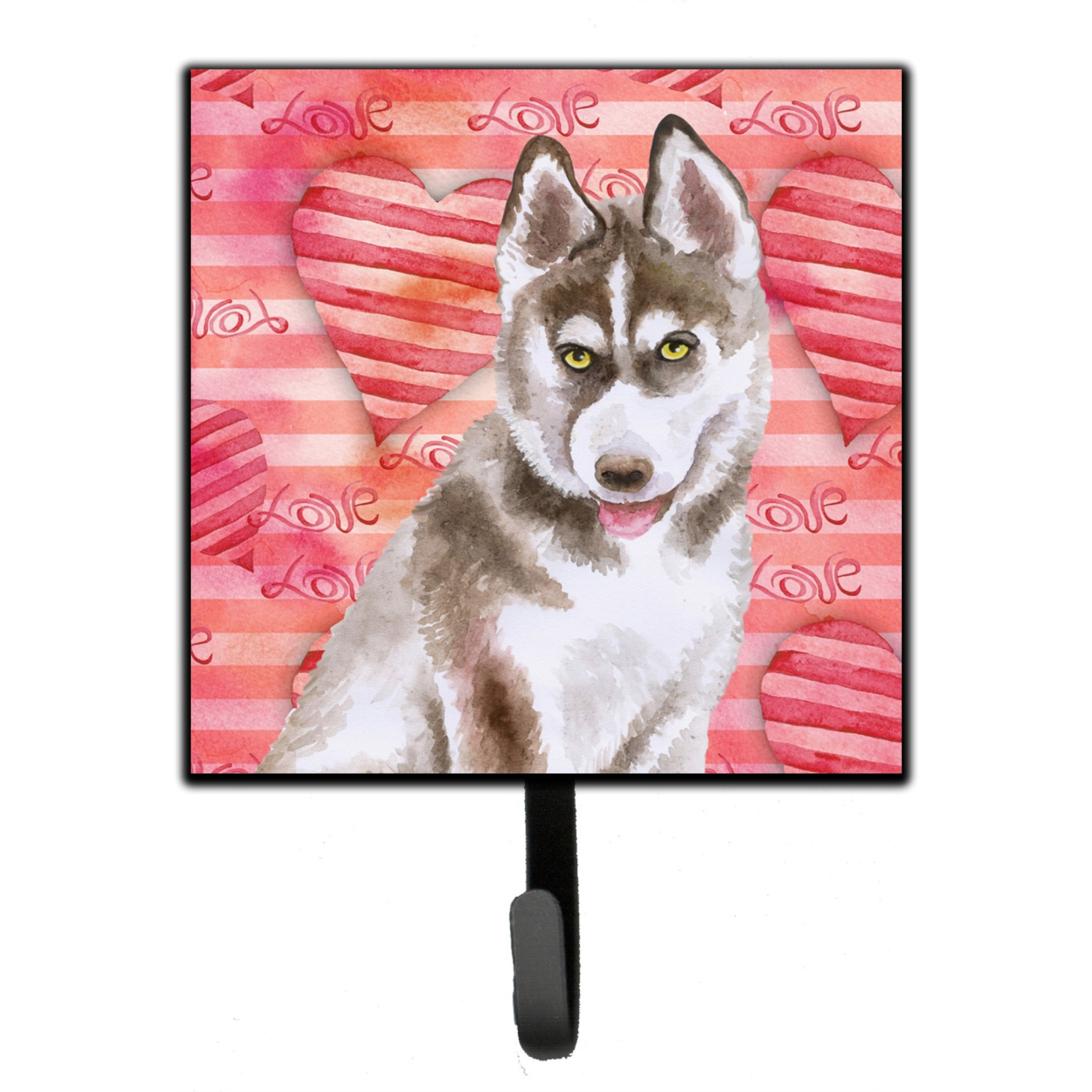 &quotCaroline's Treasures Siberian Husky Grey Love Wall Hook, Small, Multicolor"