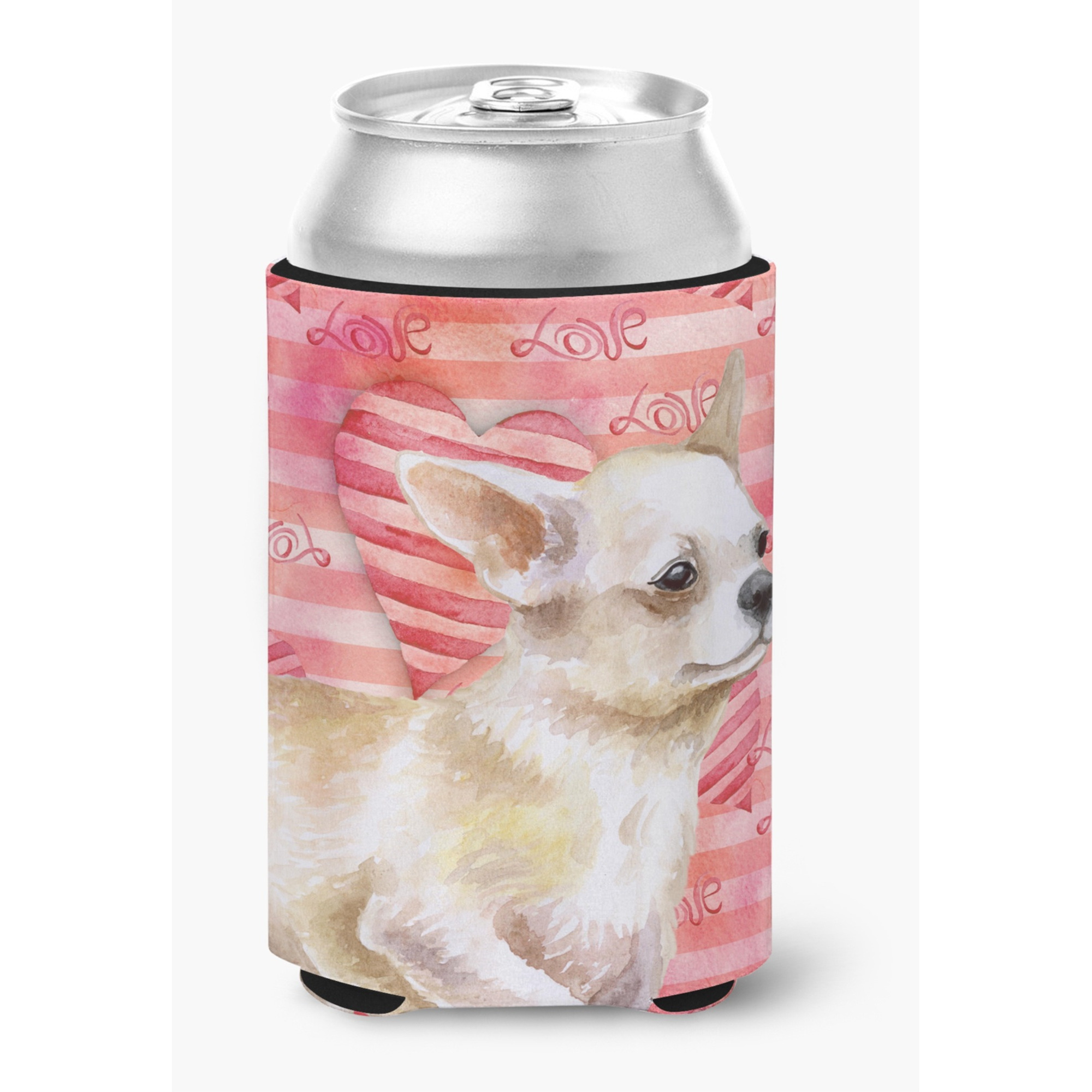 &quotCaroline's Treasures Chihuahua Leg up Love Decorative Can Hugger, Multicolor"