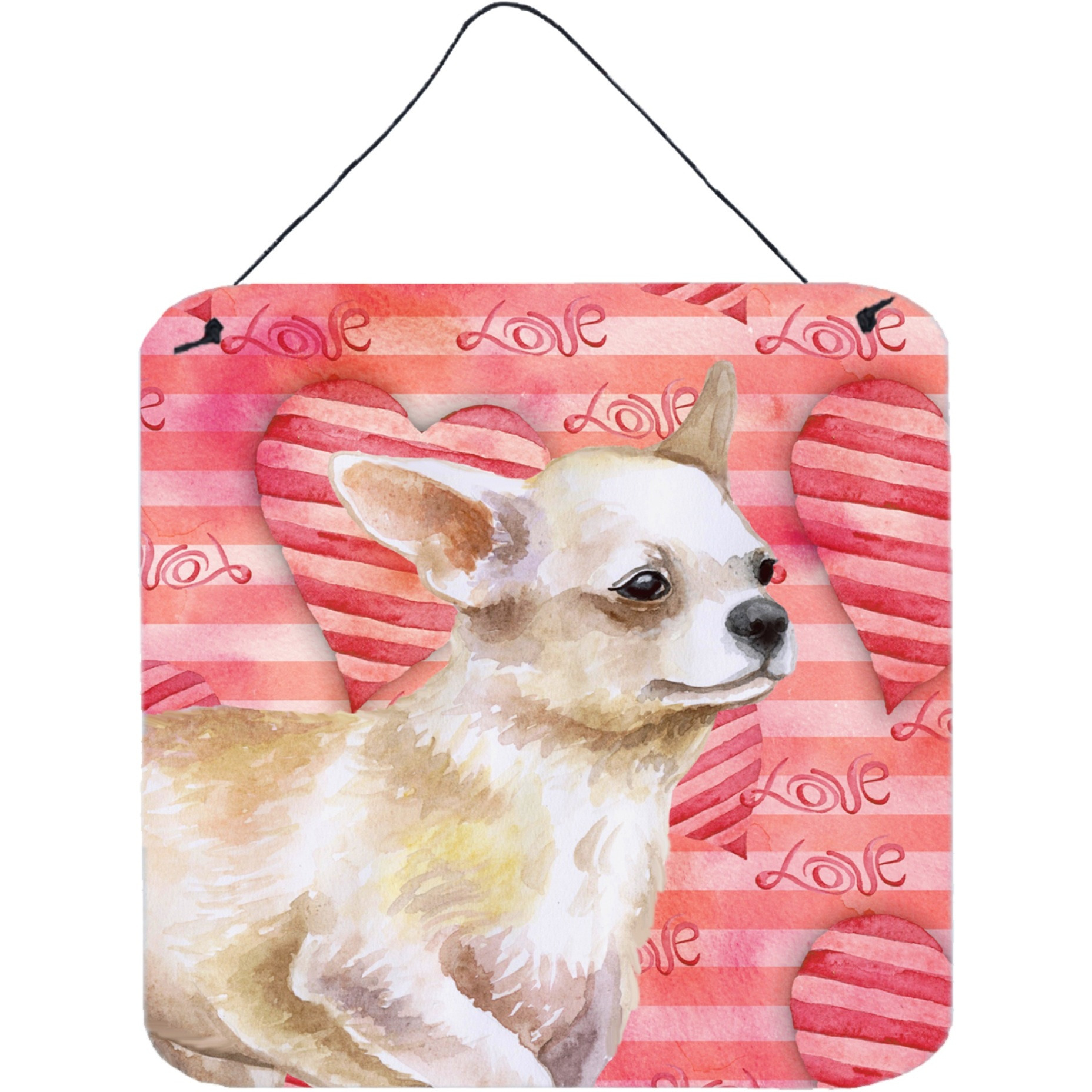&quotCaroline's Treasures Chihuahua Leg Metal Print, 6h x 6w, Love is a Dog"