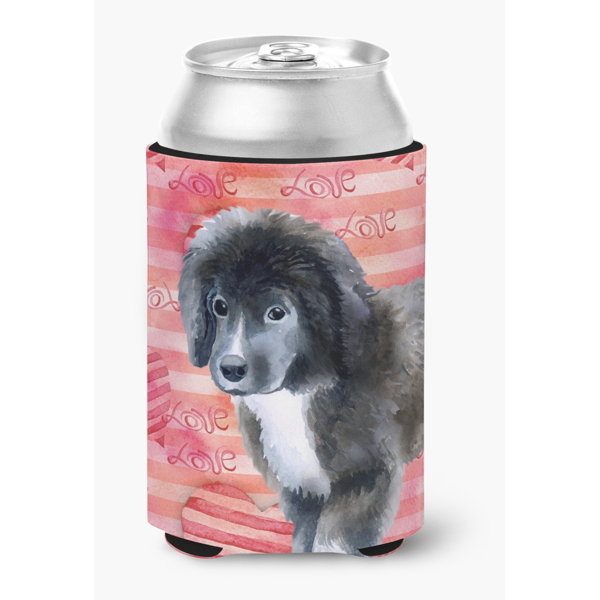 &quotCaroline's Treasures Newfoundland Puppy Love Decorative Can Hugger, Multicolor"