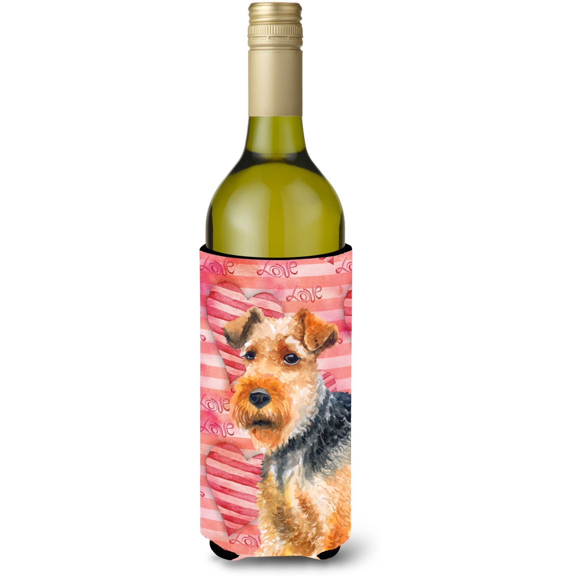 &quotCaroline's Treasures Welsh Terrier Love Decorative Bottle Hugger, 750ml, Multicolor"