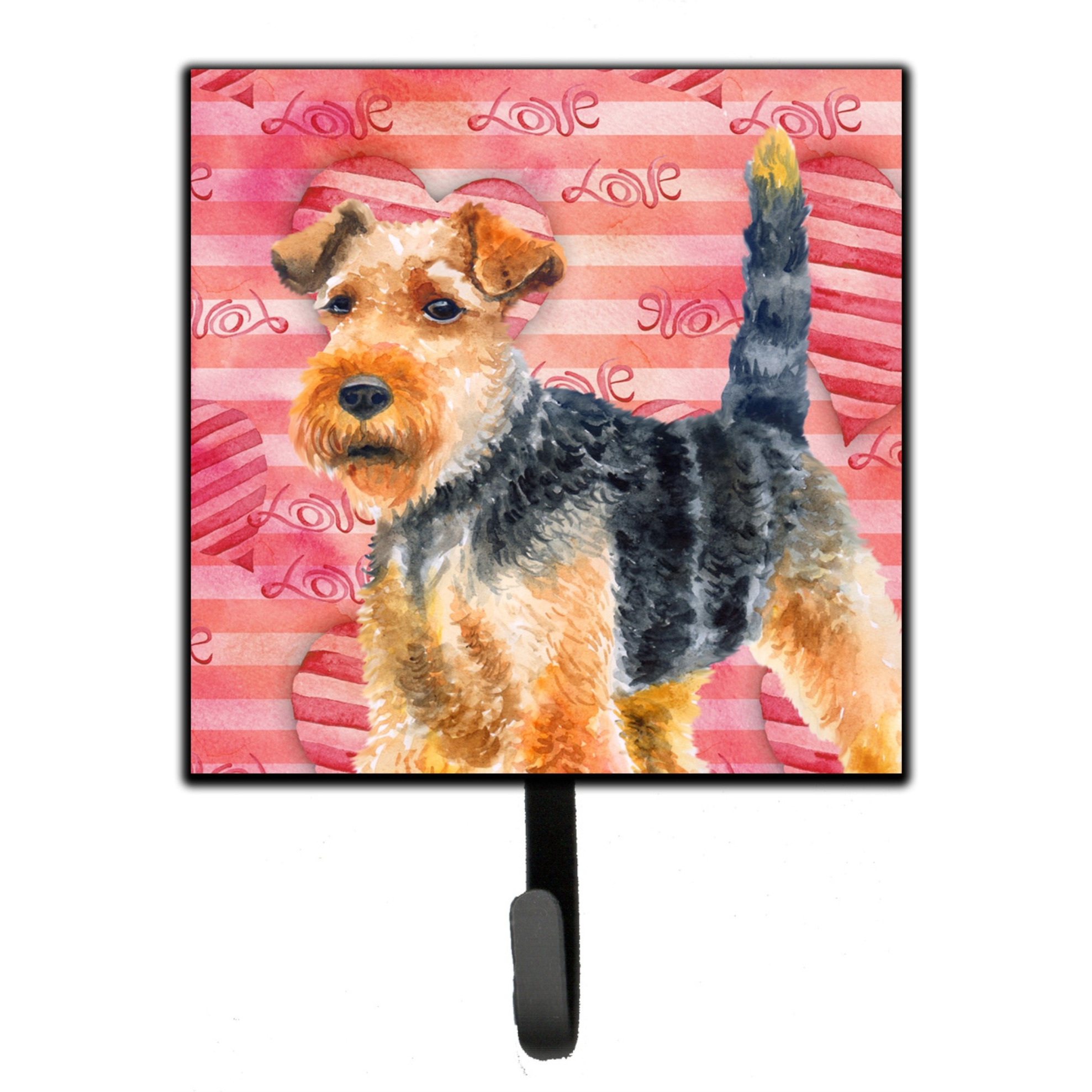 &quotCaroline's Treasures Welsh Terrier Love Wall Hook, Small, Multicolor"