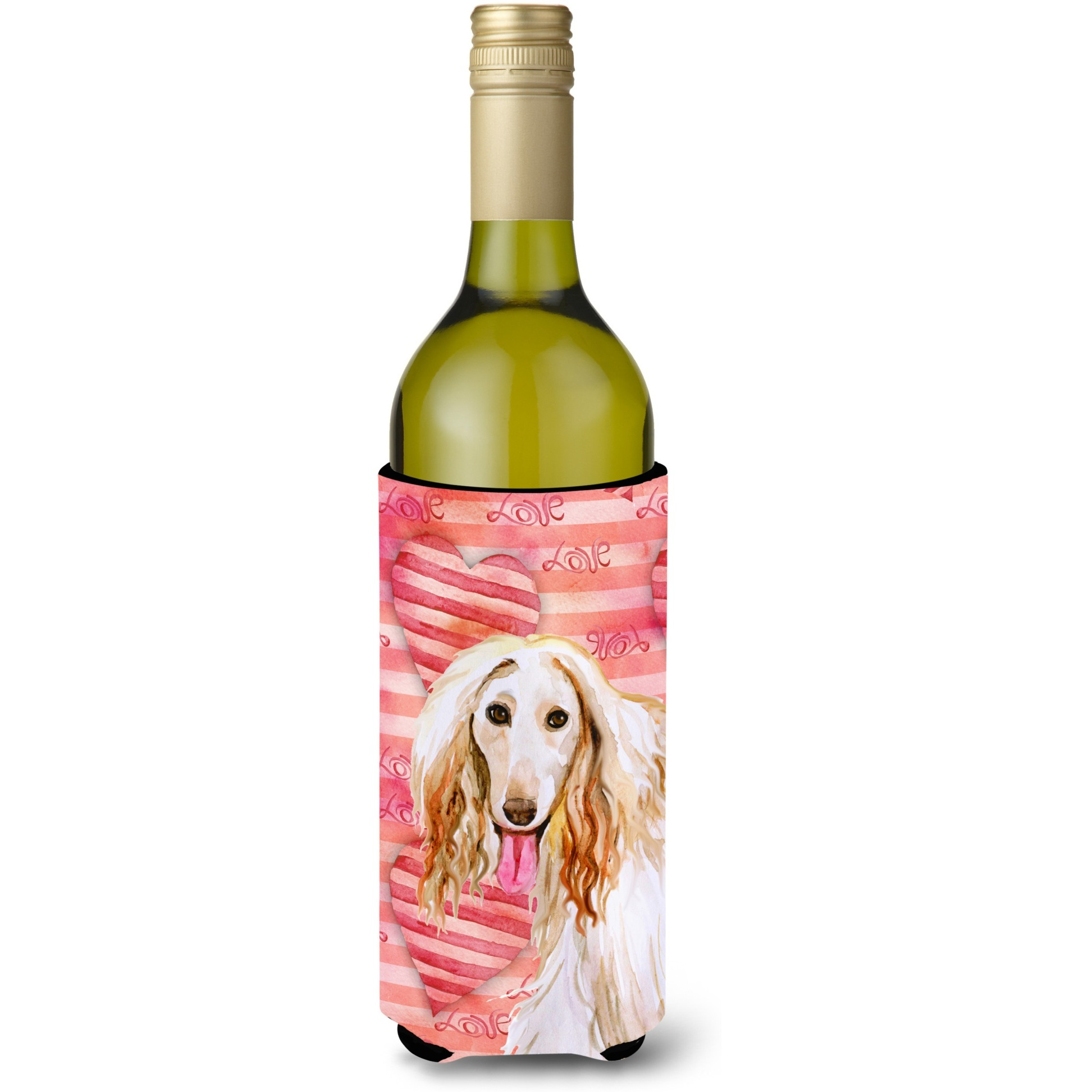&quotCaroline's Treasures Afghan Hound Love Decorative Bottle Hugger, 750ml, Multicolor"
