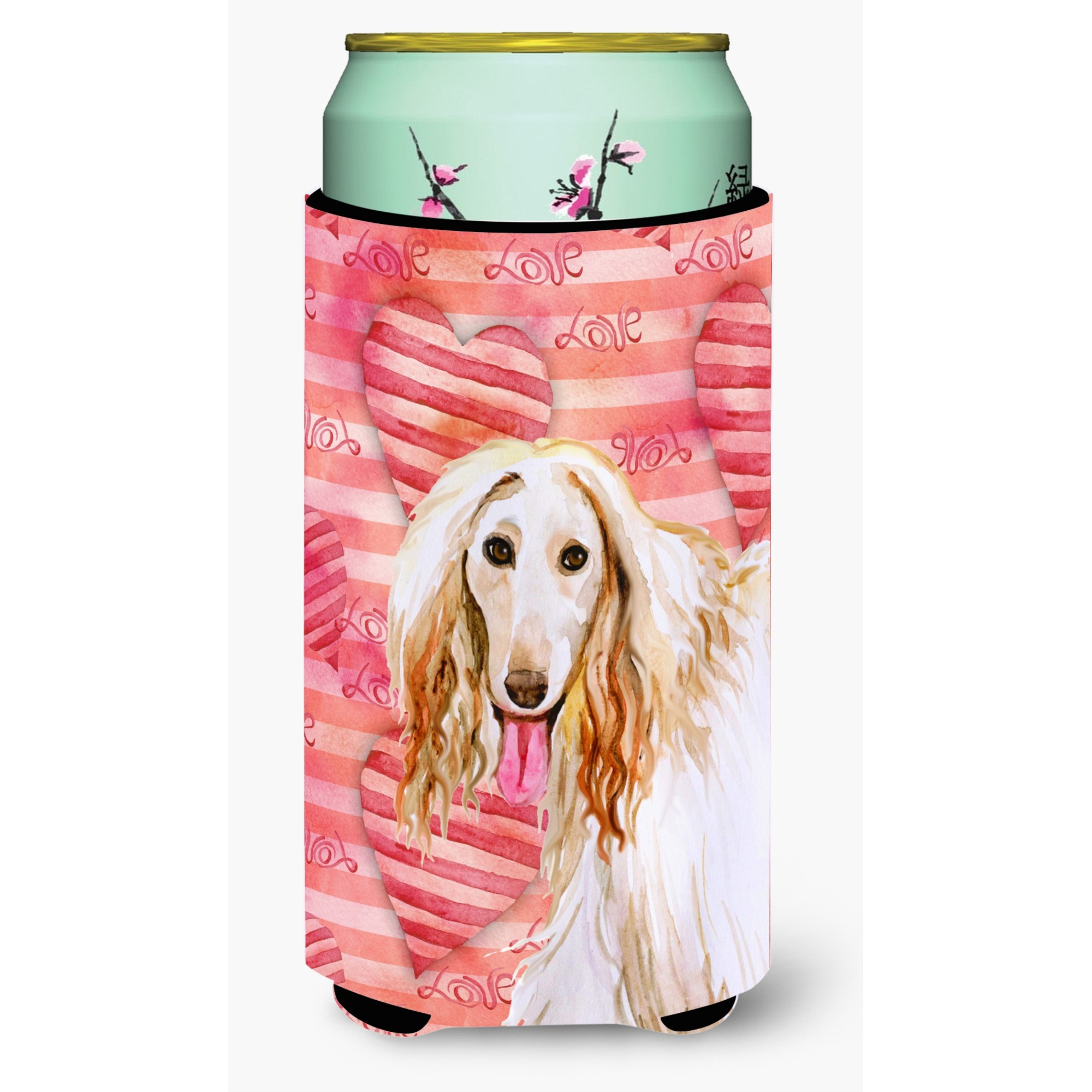 &quotCaroline's Treasures Afghan Hound Love Decorative Can Hugger, Tall Boy, Multicolor"