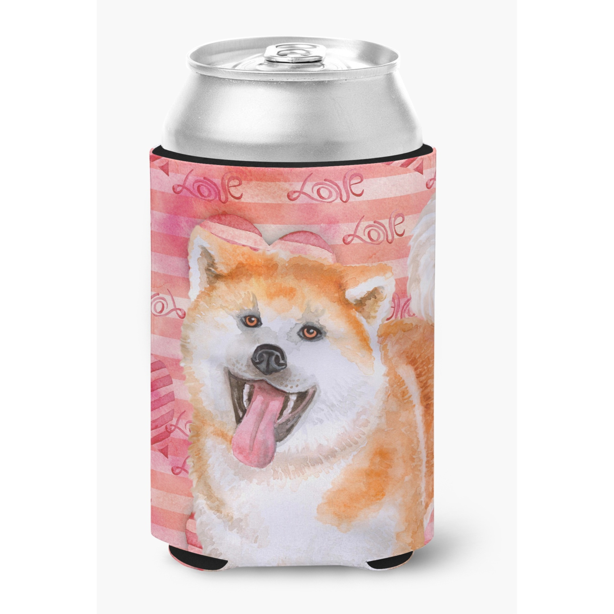 &quotCaroline's Treasures Akita Love Decorative Can Hugger, Multicolor"