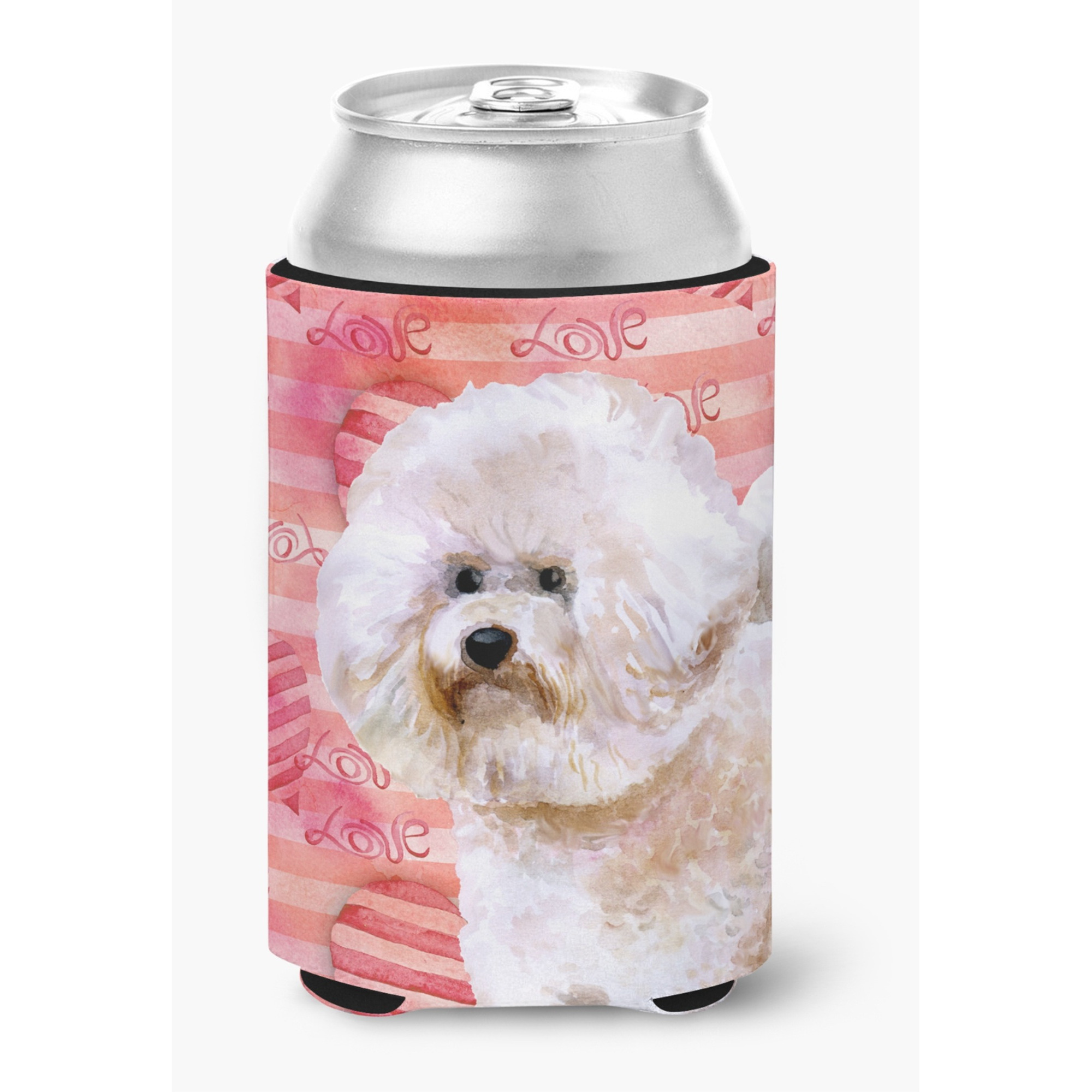 &quotCaroline's Treasures Bichon Frise 2 Love Decorative Can Hugger, Multicolor"