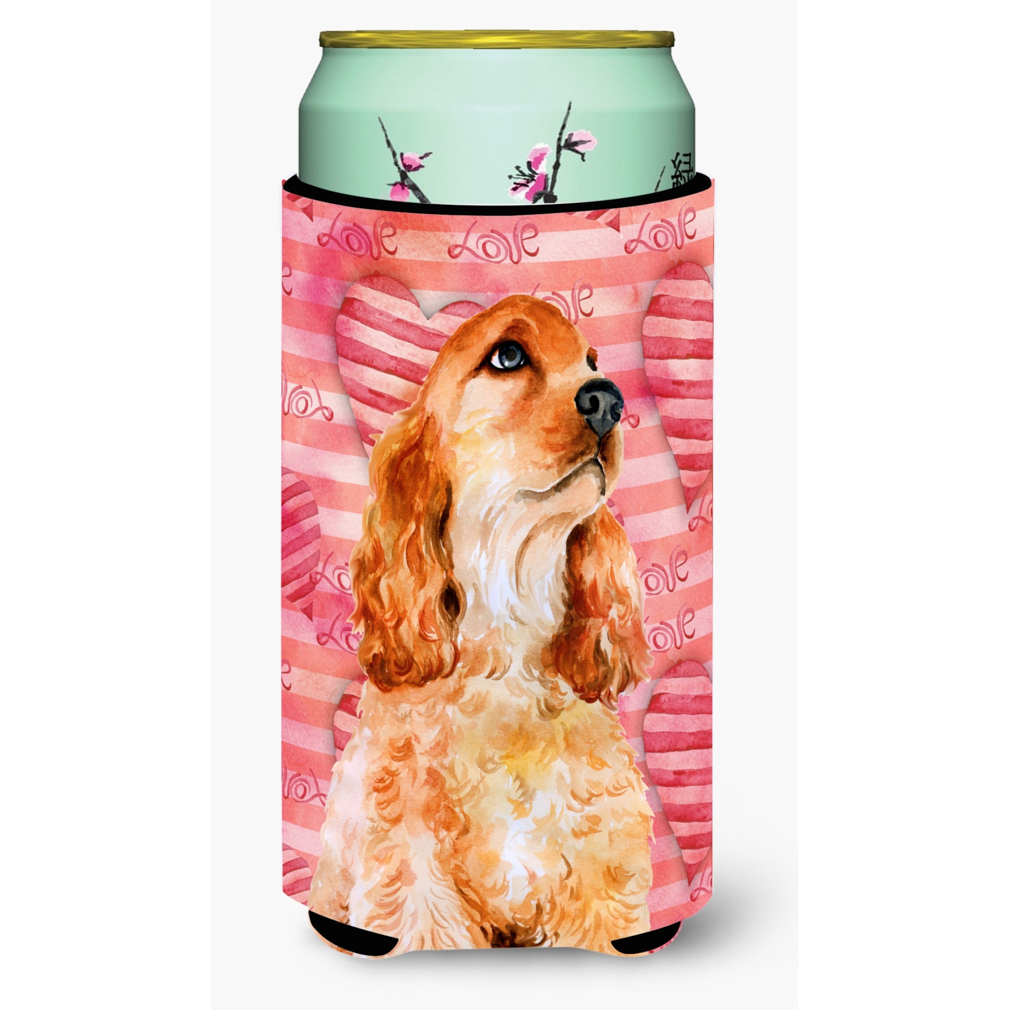 &quotCaroline's Treasures Cocker Spaniel Love Decorative Can Hugger, Tall Boy, Multicolor"