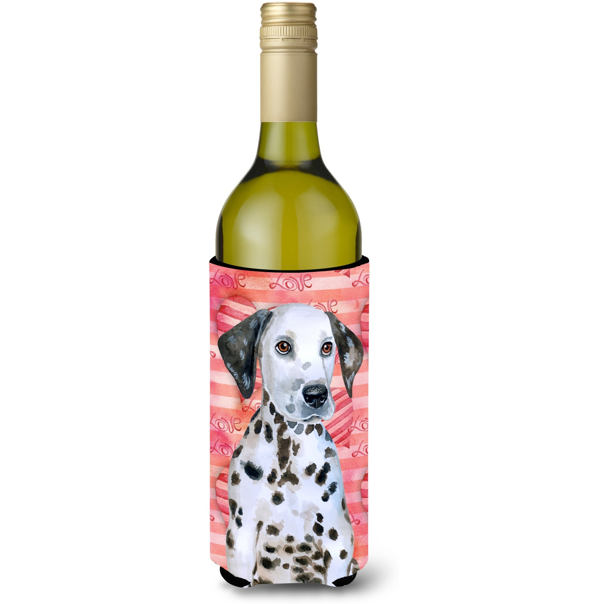 &quotCaroline's Treasures Dalmatian Puppy Love Decorative Bottle Hugger, 750ml, Multicolor"