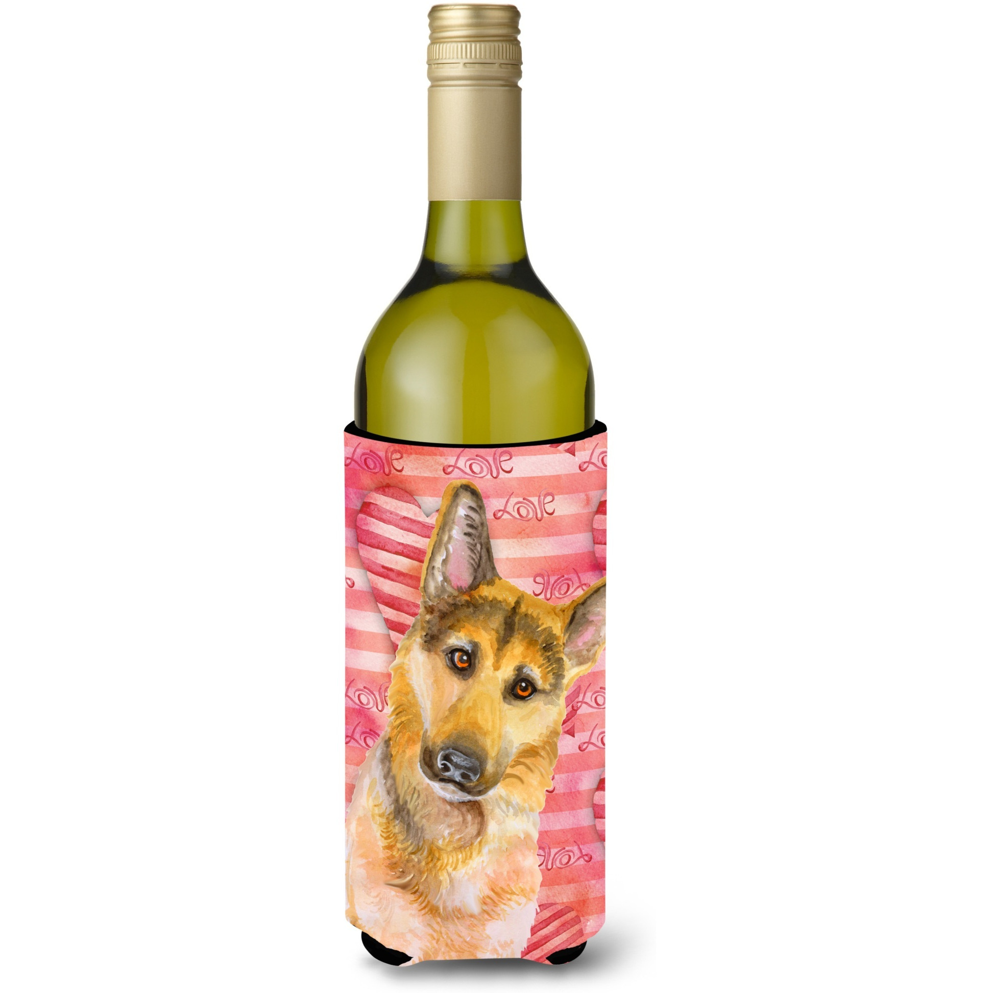 &quotCaroline's Treasures German Shepherd 2 Love Decorative Bottle Hugger, 750ml, Multicolor"