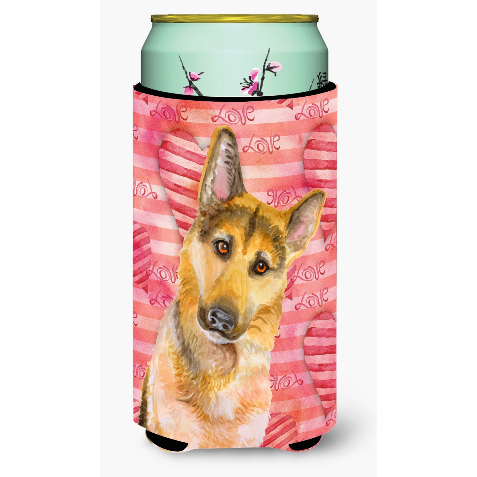 &quotCaroline's Treasures German Shepherd 2 Love Decorative Can Hugger, Tall Boy, Multicolor"