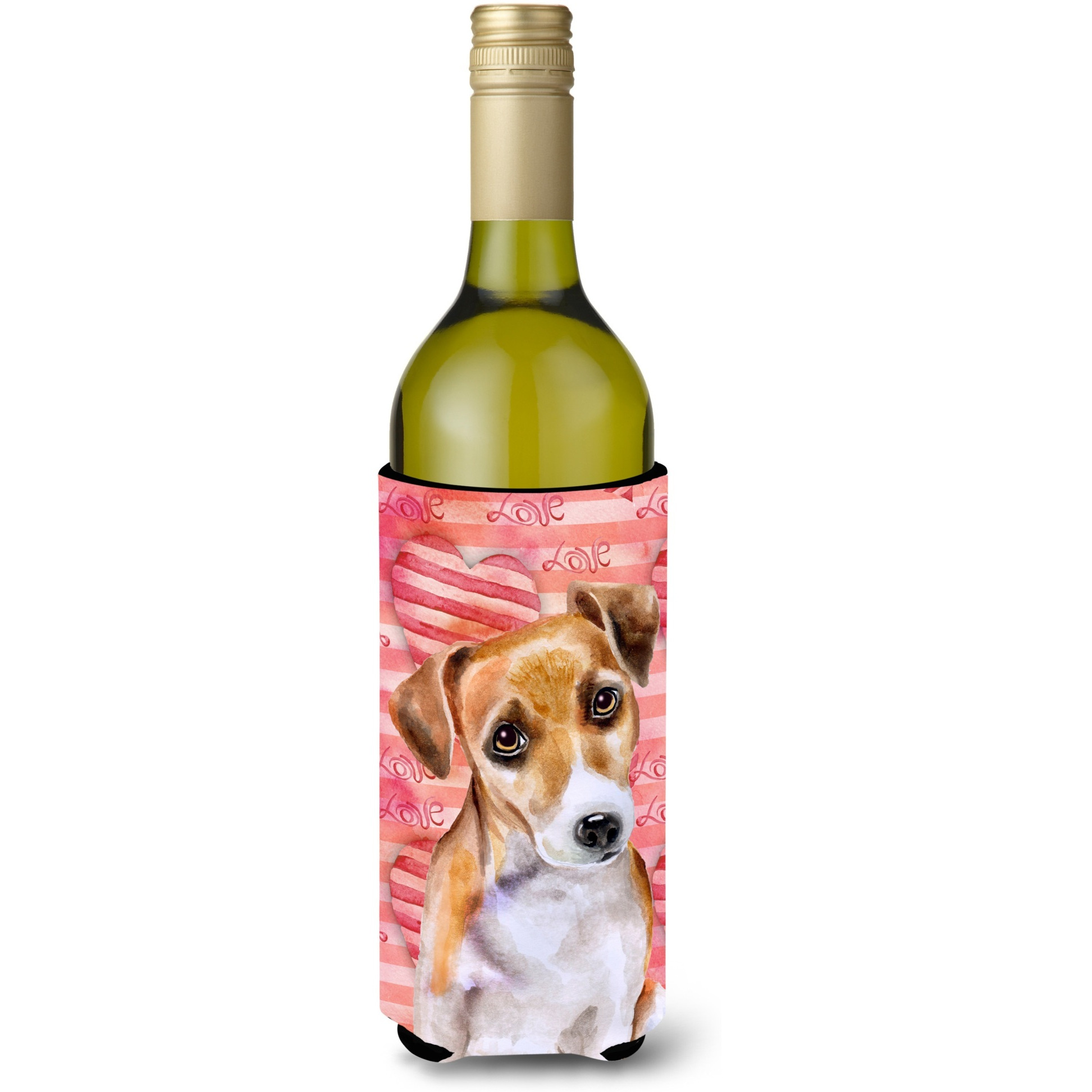 &quotCaroline's Treasures Jack Russell Terrier 2 Love Decorative Bottle Hugger, 750ml, Multicolor"