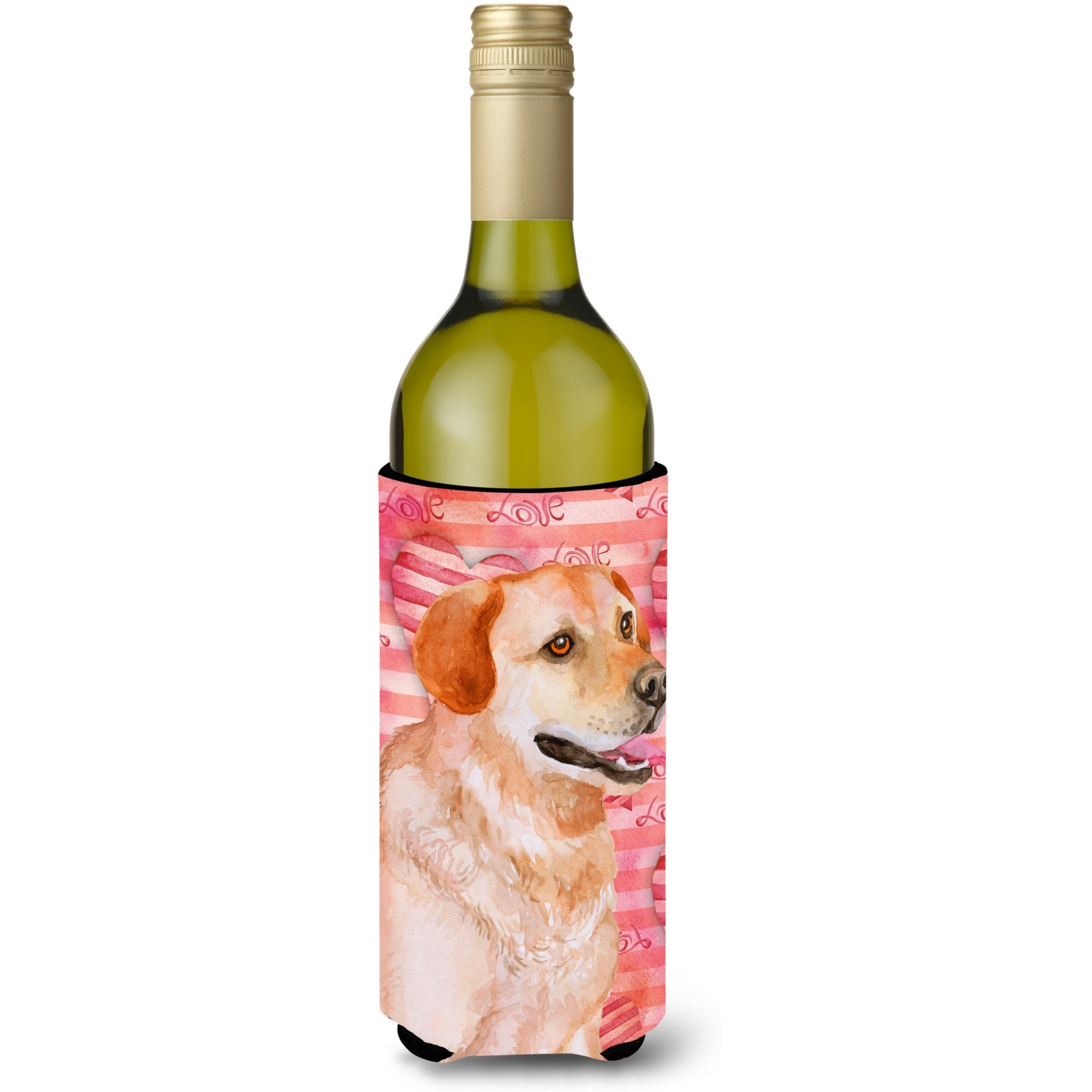 &quotCaroline's Treasures Labrador Retriever Love Decorative Bottle Hugger, 750ml, Multicolor"