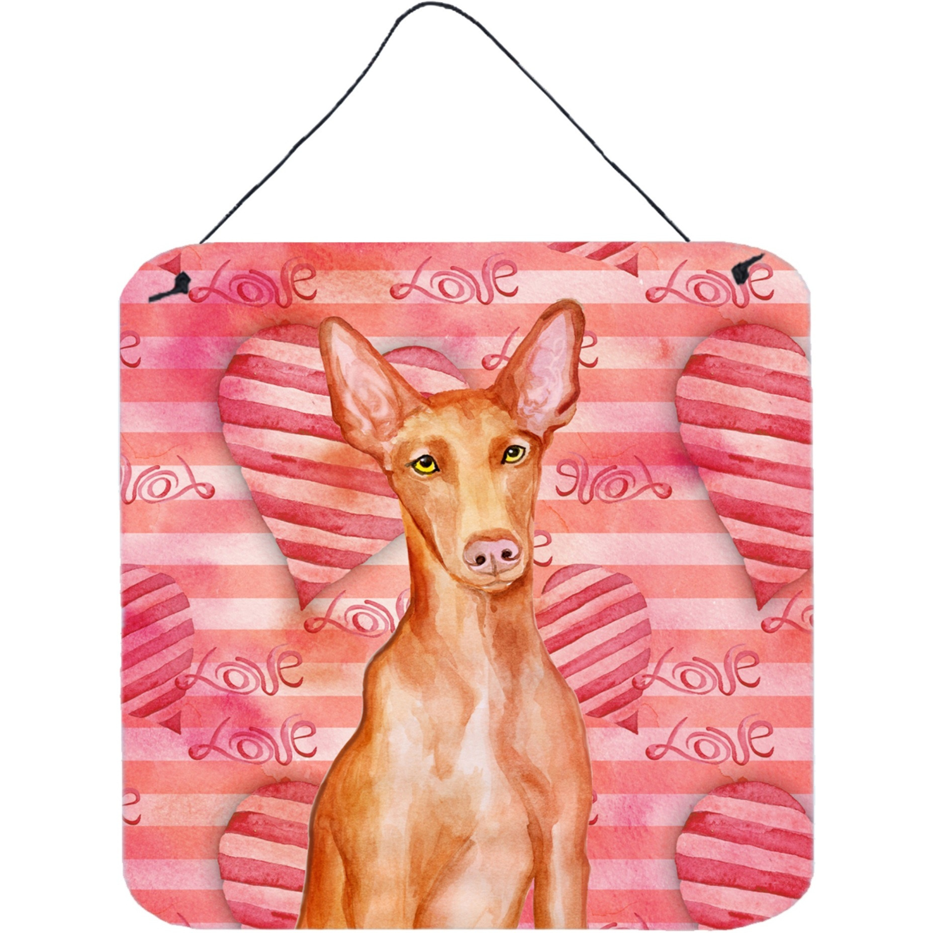 &quotCaroline's Treasures Pharaoh Hound Metal Print, 6h x 6w, Love is a Dog"