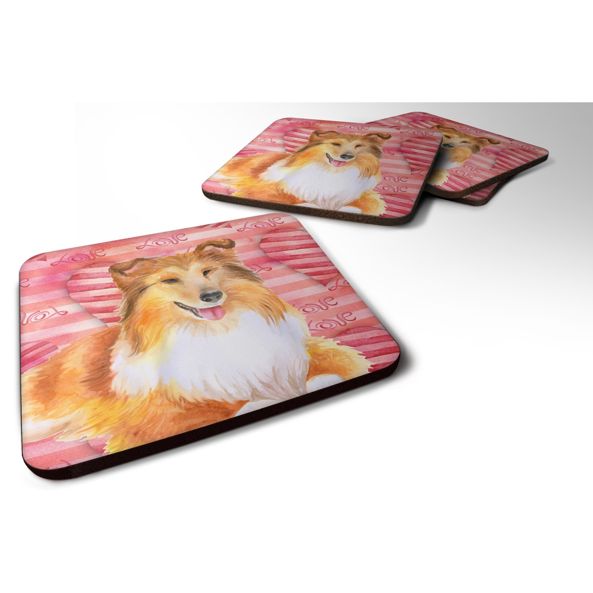 &quotCaroline's Treasures Sheltie Love Decorative coasters, Multicolor"