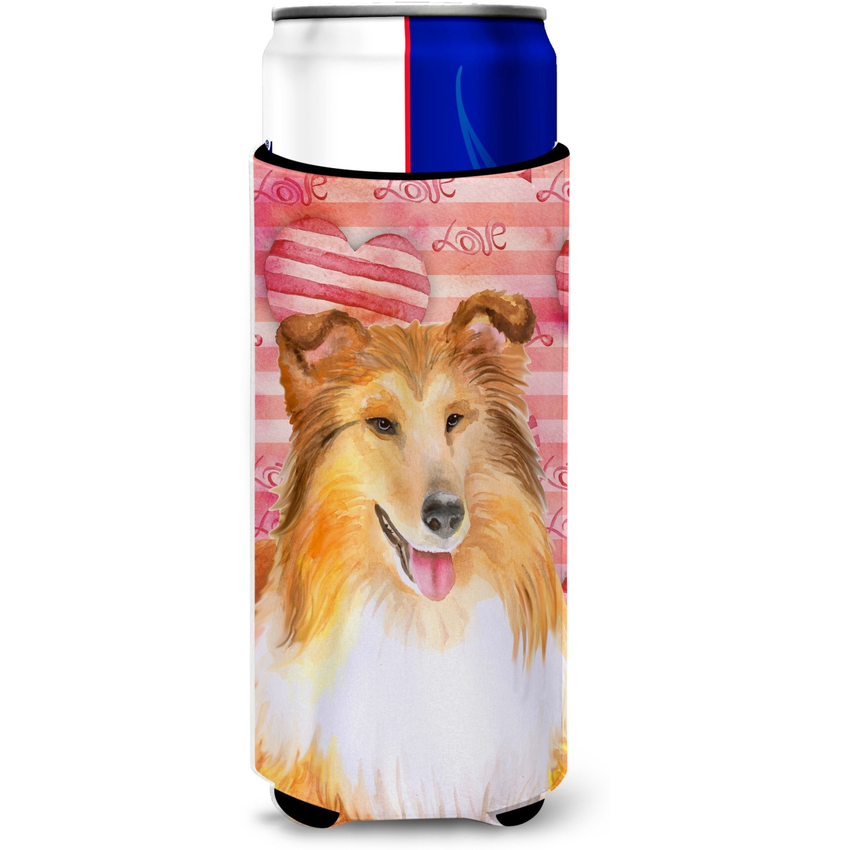 &quotCaroline's Treasures Sheltie Love Decorative Can Hugger, Slim, Multicolor"
