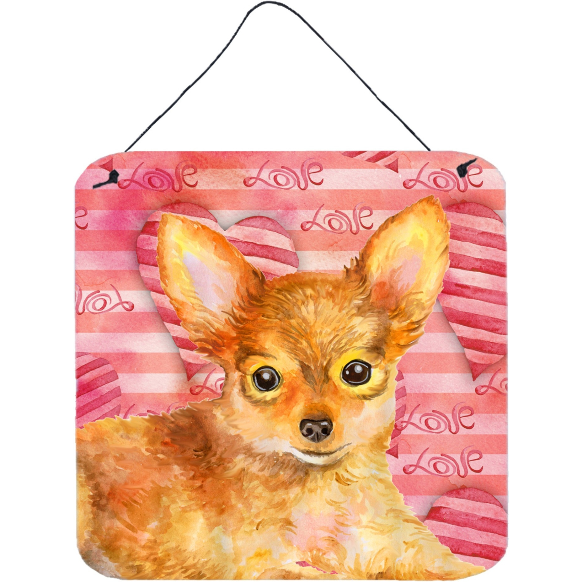 &quotCaroline's Treasures Toy Terrier Metal Print, 6h x 6w, Love is a Dog"
