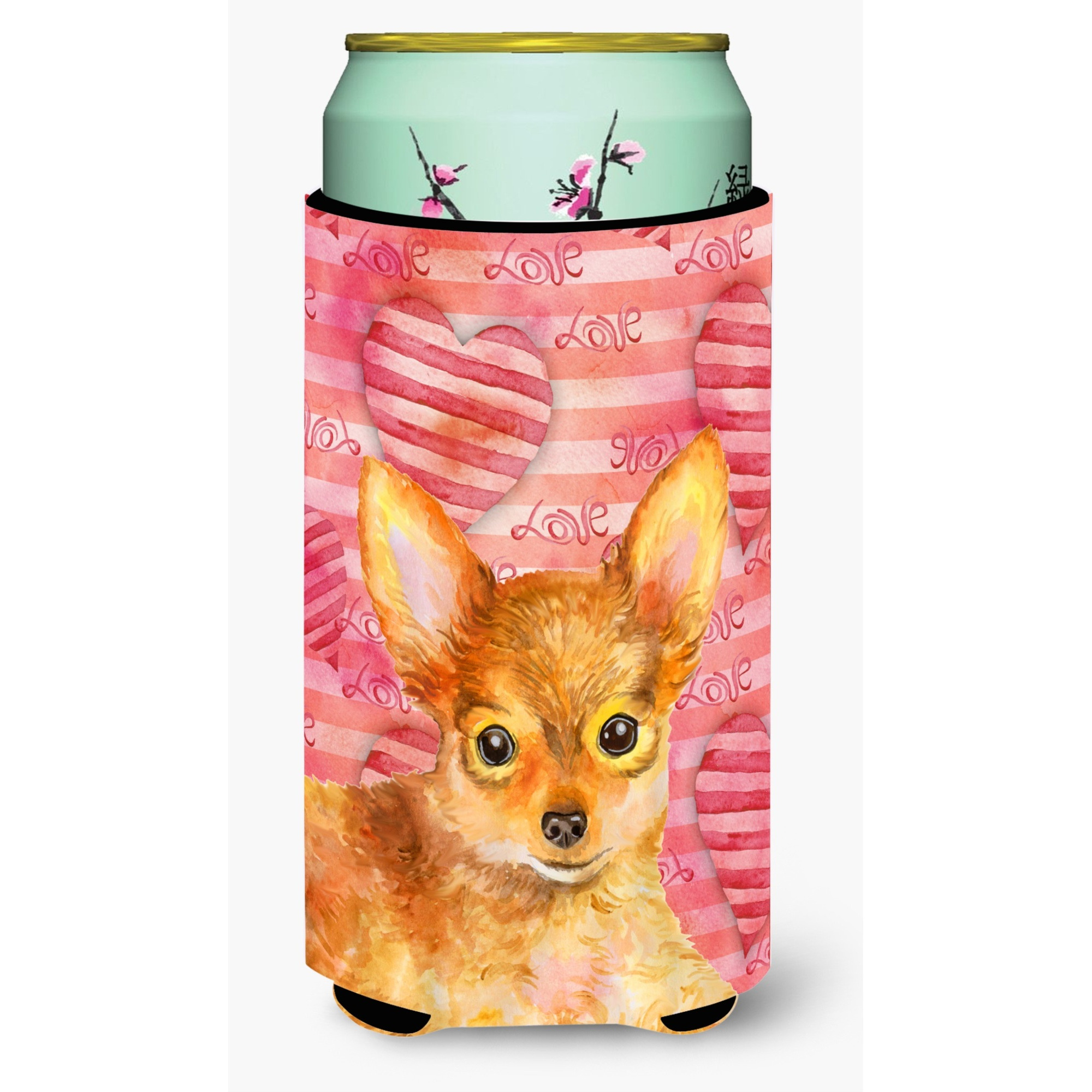 &quotCaroline's Treasures Toy Terrier Love Decorative Can Hugger, Tall Boy, Multicolor"