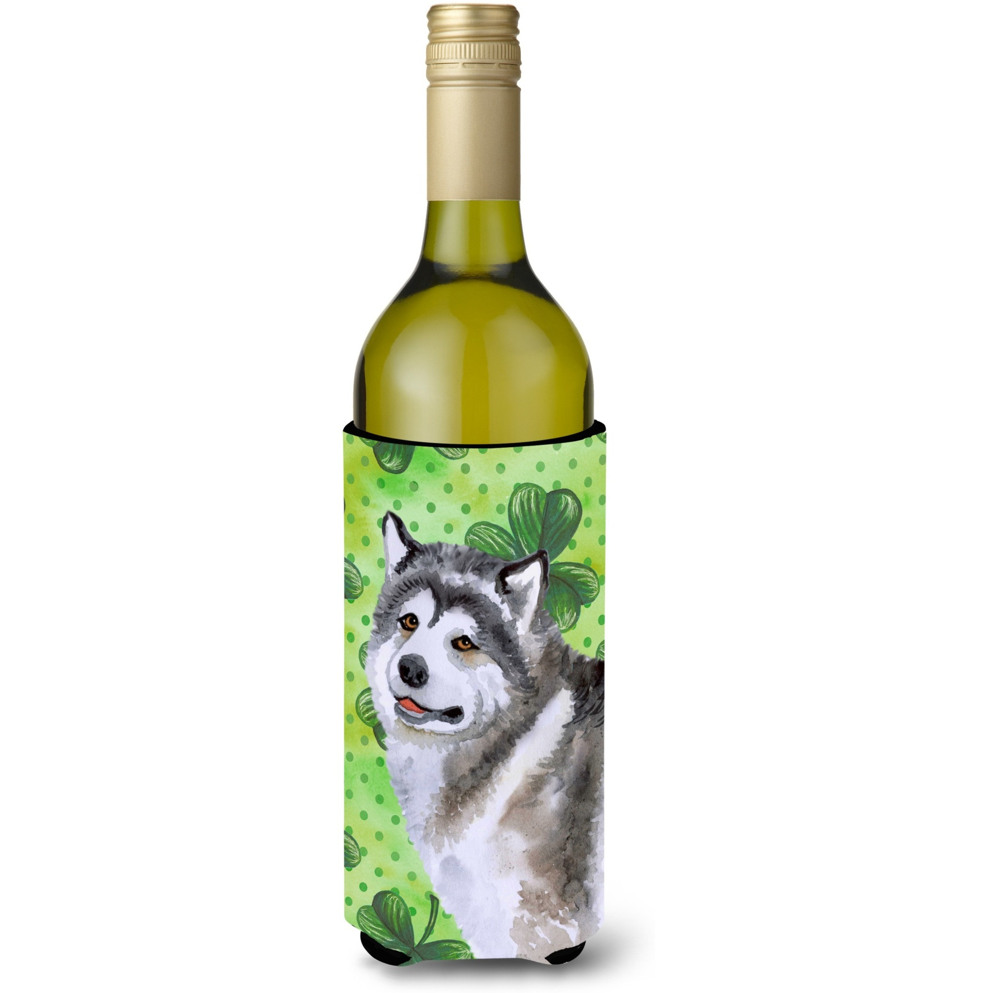 &quotCaroline's Treasures Alaskan Malamute St Patrick's Decorative Bottle Hugger, 750ml, Multicolor"