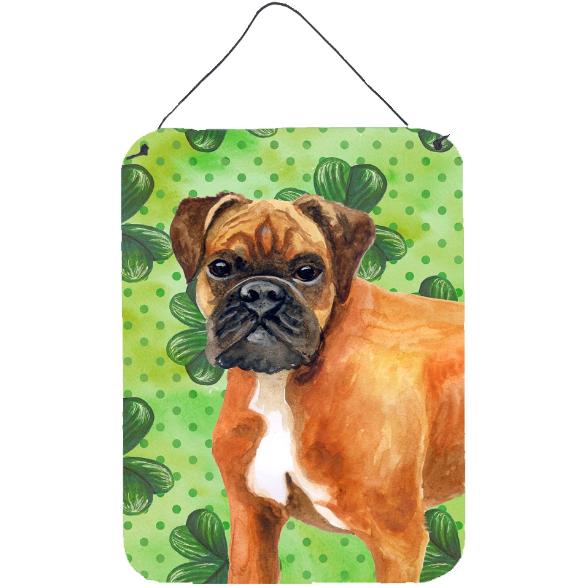 &quotCaroline's Treasures German Boxer St Patrick's Metal Print, 16"" x 12"", Multicolor"