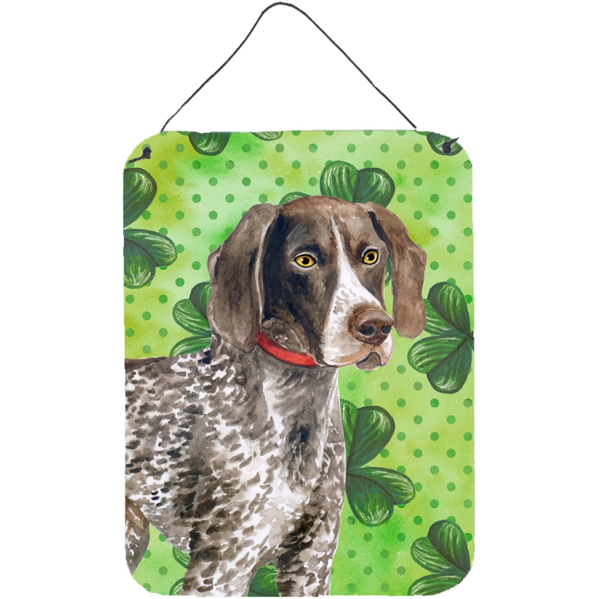 &quotCaroline's Treasures German Shorthaired Pointer St Patrick's Metal Print, 16"" x 12"", Multicolor"