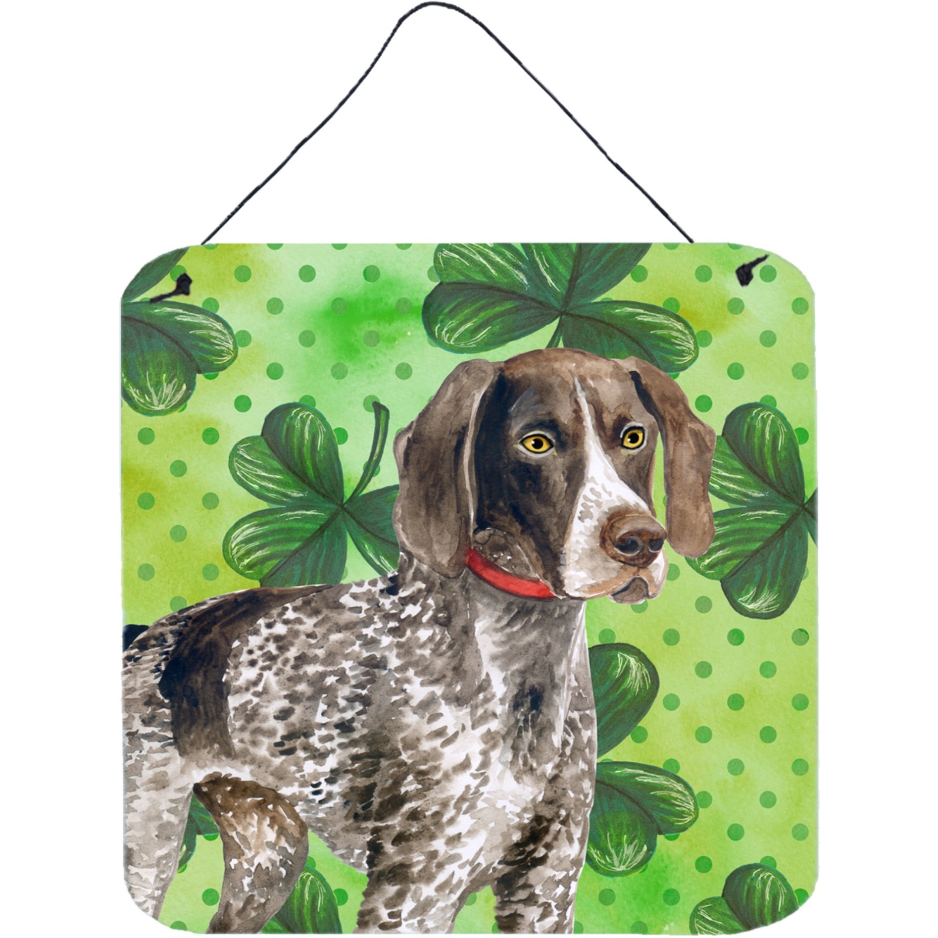 &quotCaroline's Treasures German Shorthaired Pointer Metal Print, 6h x 6w, St Patrick's Day"