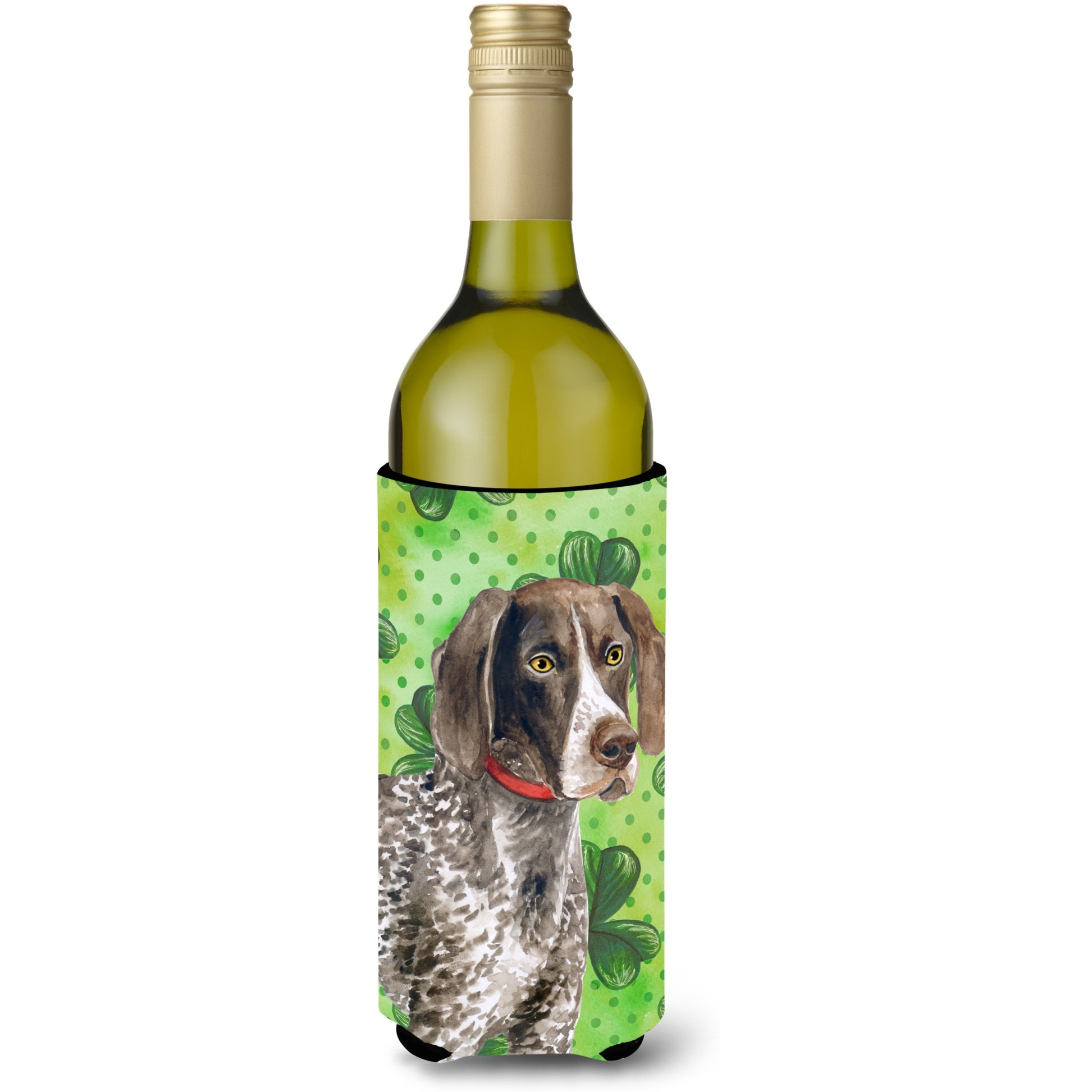 &quotCaroline's Treasures German Shorthaired Pointer St Patrick's Decorative Bottle Hugger, 750ml, Multicolor"