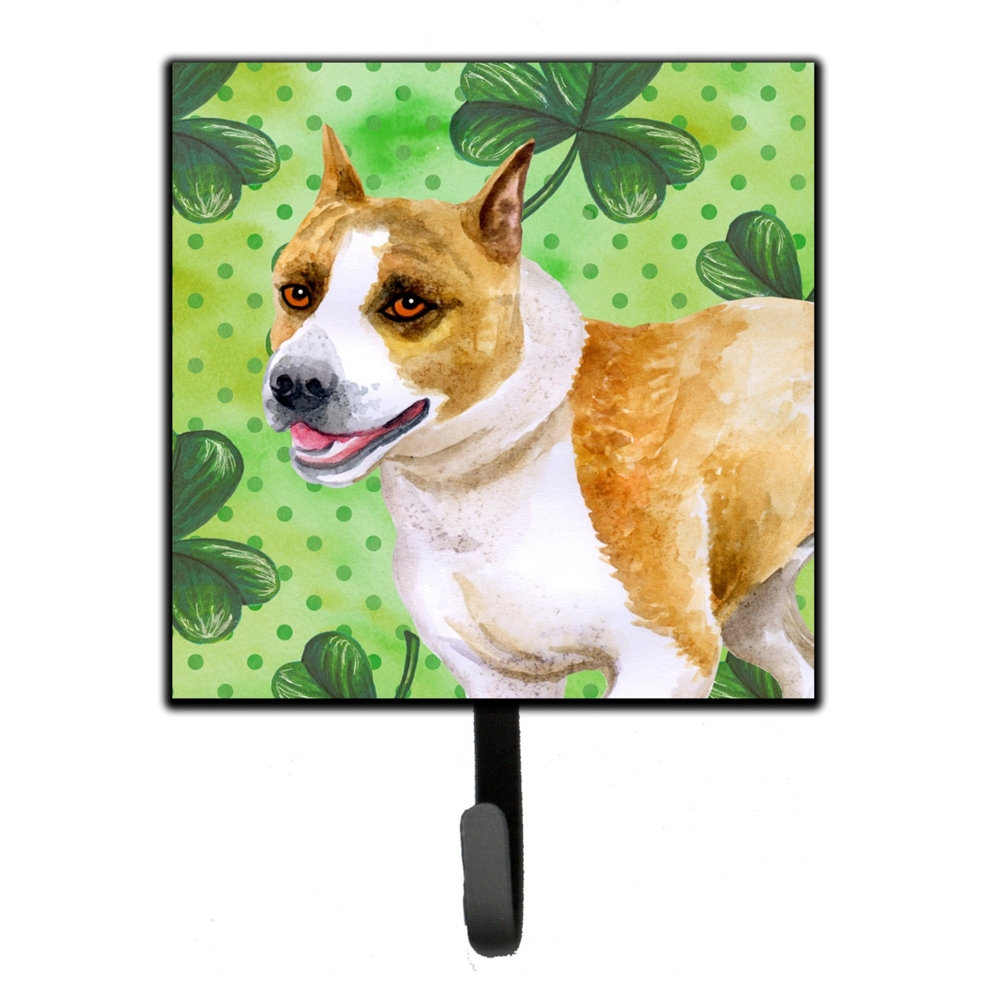 &quotCaroline's Treasures American Staffordshire St Patrick's Wall Hook, Small, Multicolor"