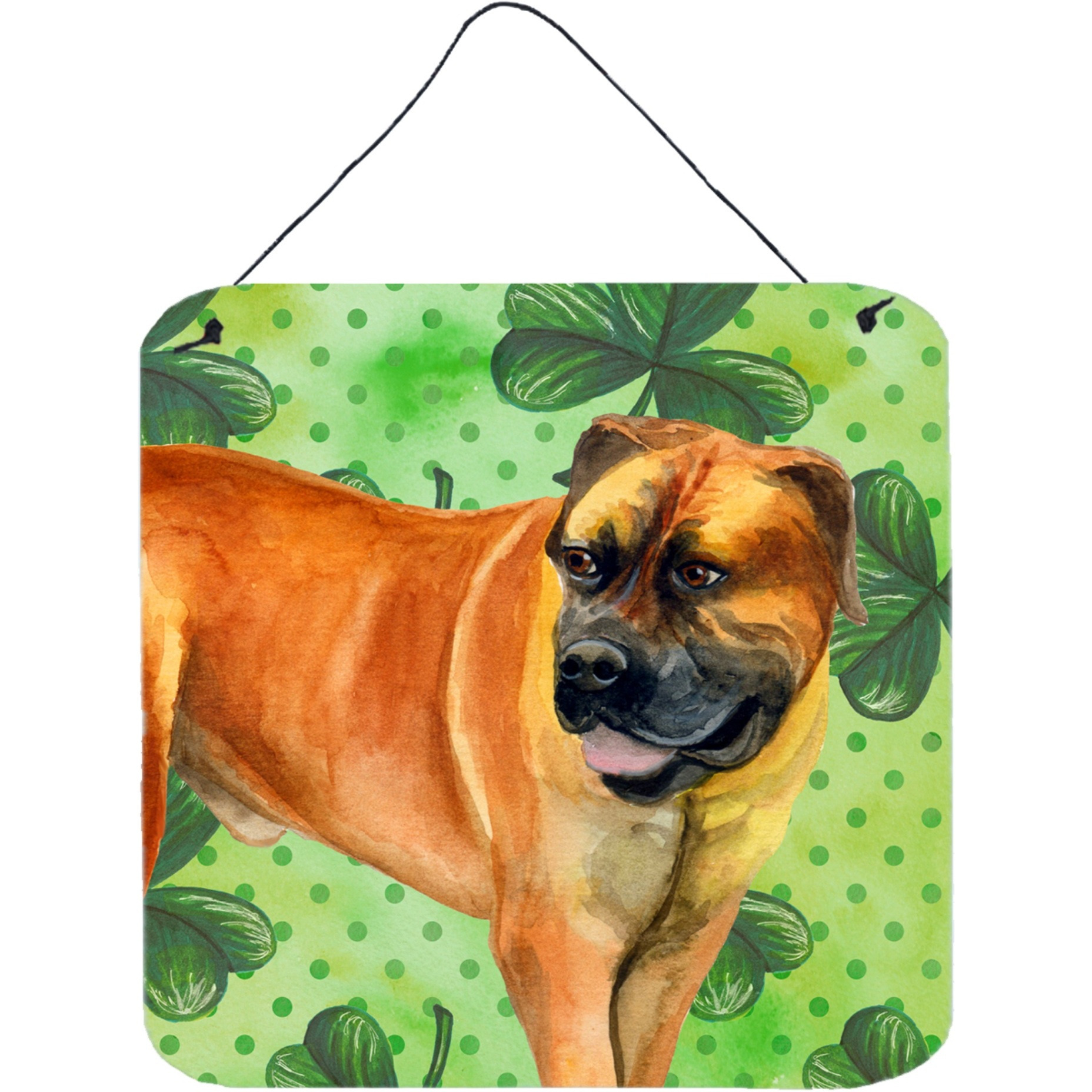 &quotCaroline's Treasures Boerboel Mastiff Metal Print, 6h x 6w, St Patrick's Day"