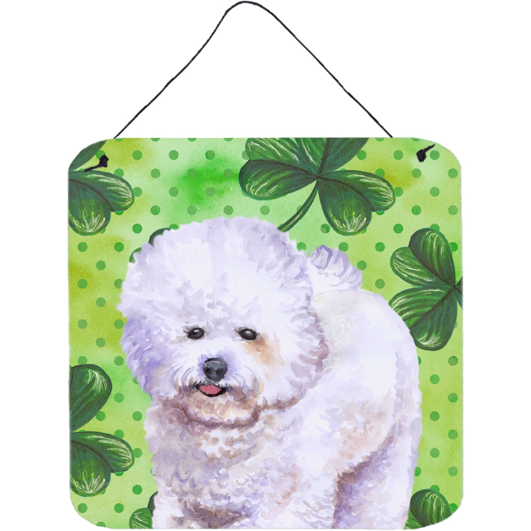 &quotCaroline's Treasures Bichon Frise Metal Print, 6h x 6w, St Patrick's Day"