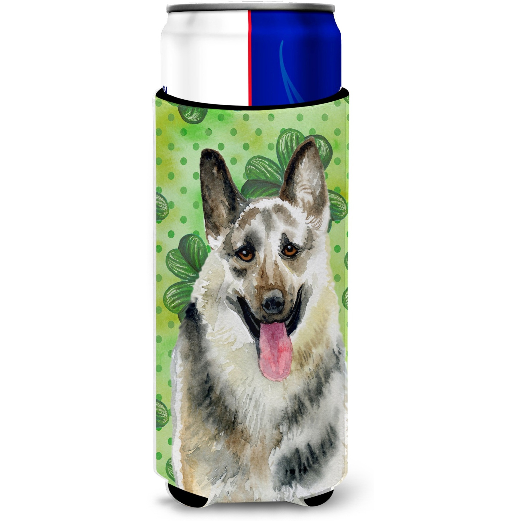 &quotCaroline's Treasures East-European Shepherd St Patrick's Decorative Can Hugger, Slim, Multicolor"