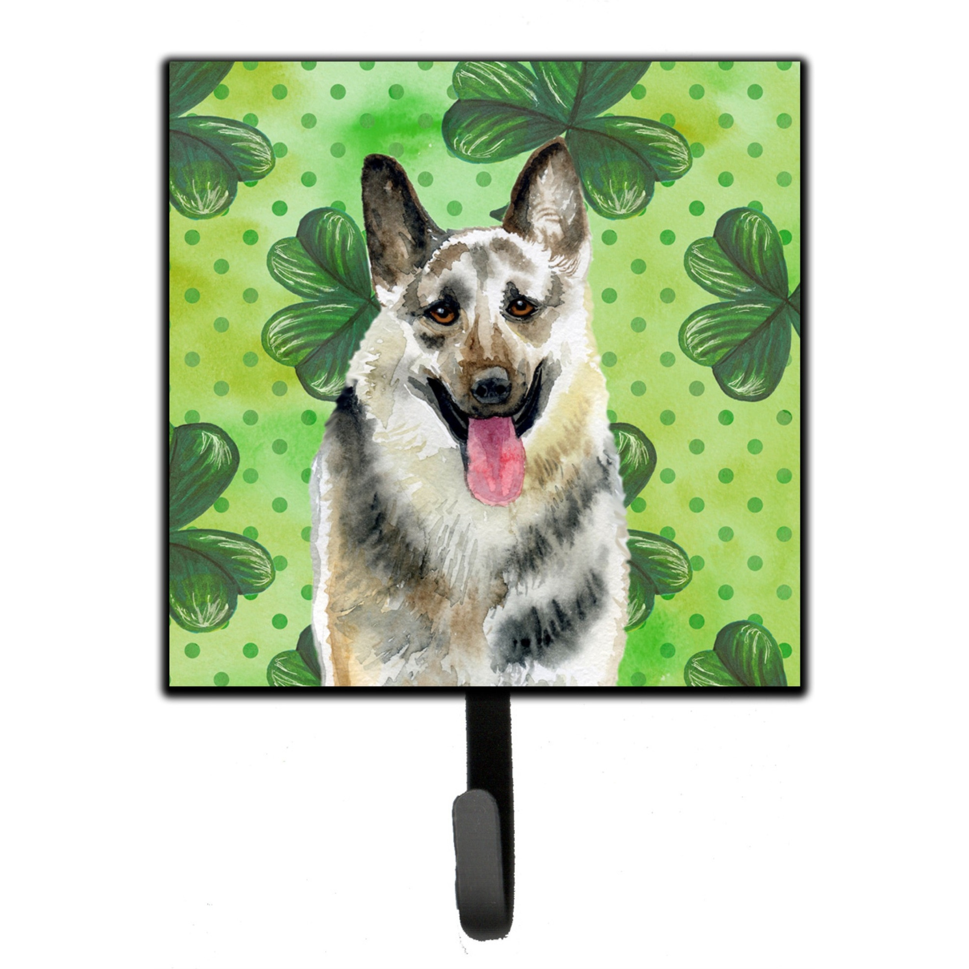 &quotCaroline's Treasures East-European Shepherd St Patrick's Wall Hook, Small, Multicolor"