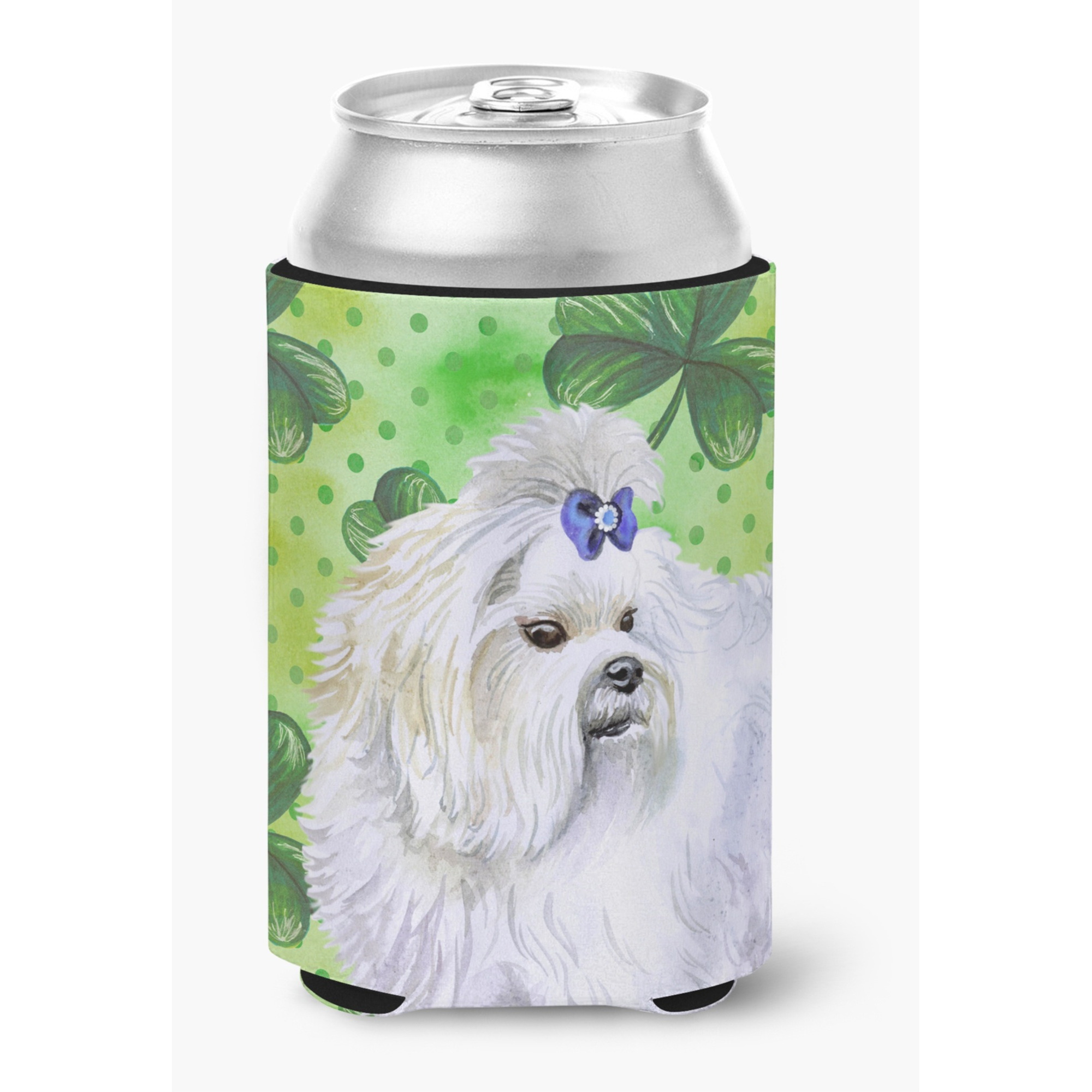 &quotCaroline's Treasures Maltese St Patrick's Decorative Can Hugger, Multicolor"