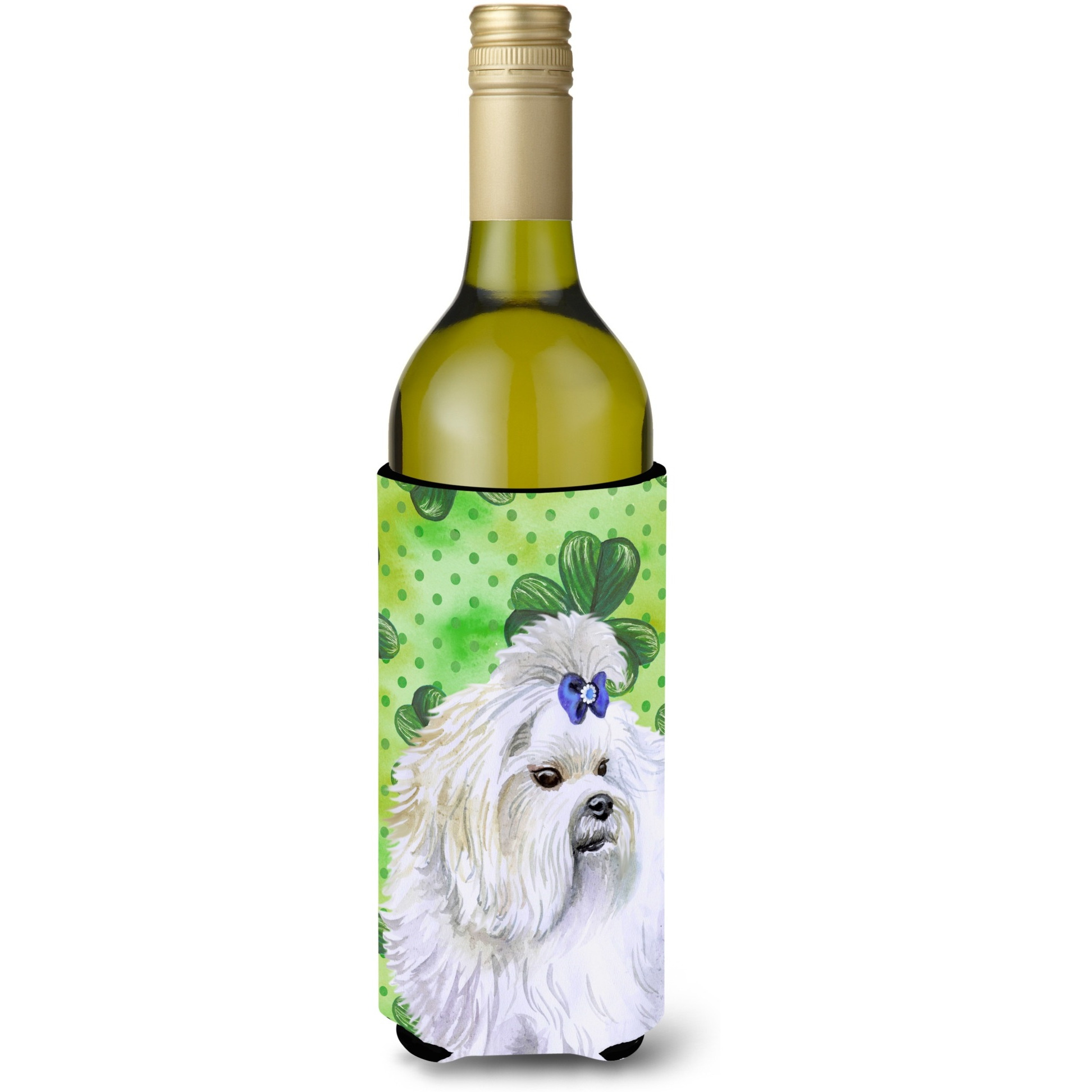 &quotCaroline's Treasures Maltese St Patrick's Decorative Bottle Hugger, 750ml, Multicolor"