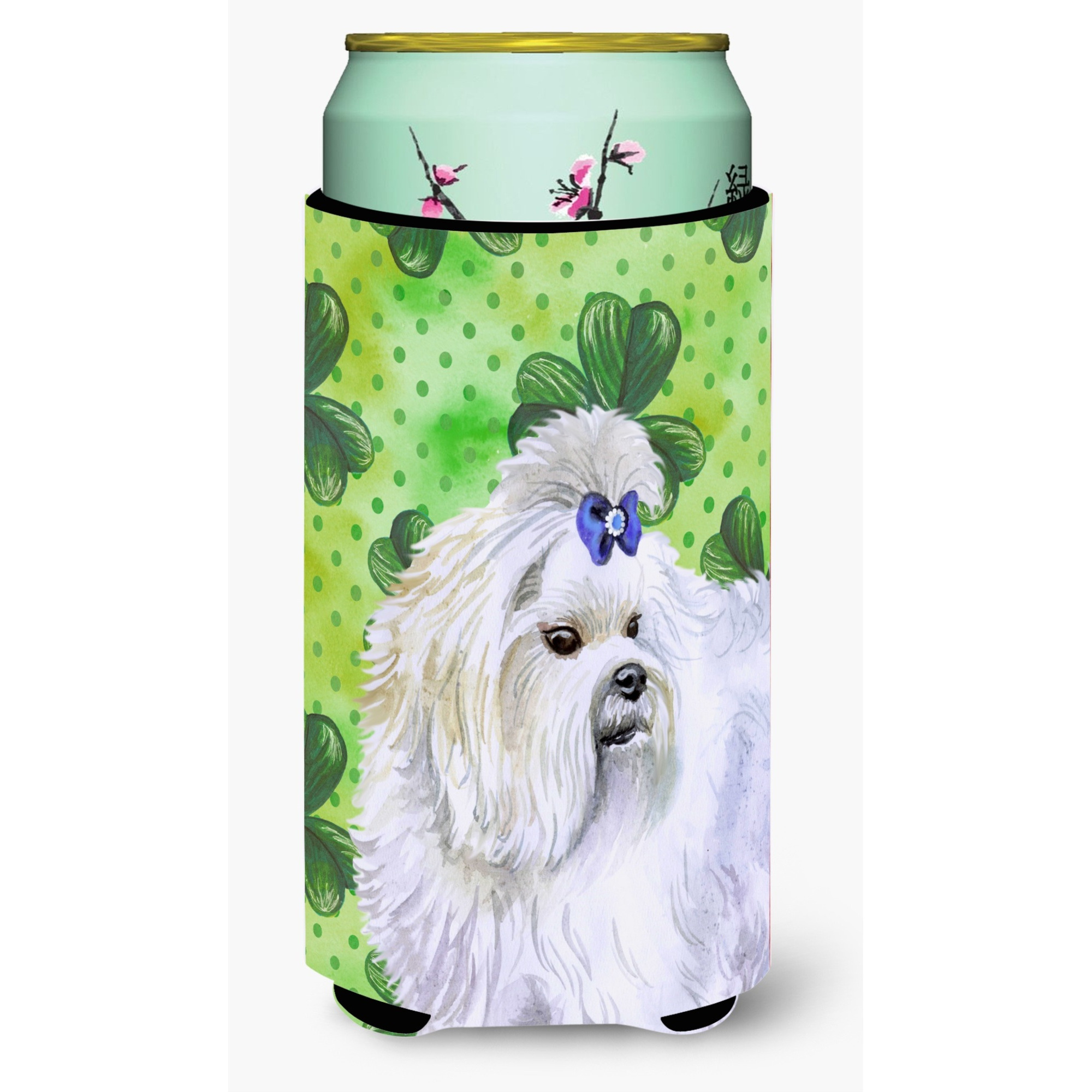 &quotCaroline's Treasures Maltese St Patrick's Decorative Can Hugger, Tall Boy, Multicolor"