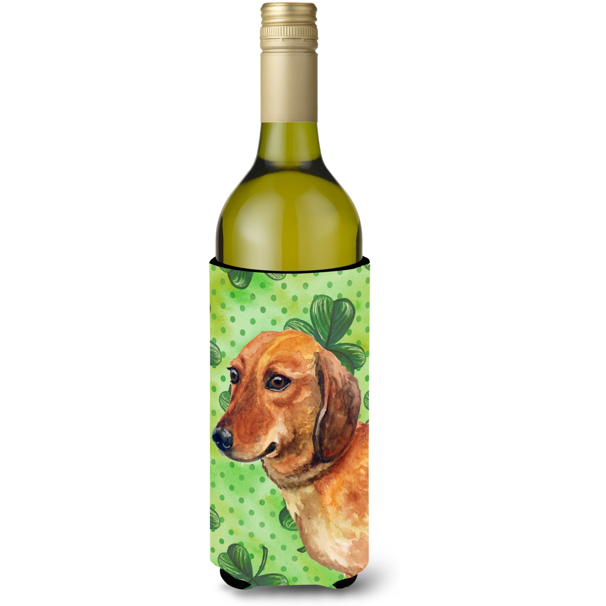 &quotCaroline's Treasures Dachshund St Patrick's Decorative Bottle Hugger, 750ml, Multicolor"