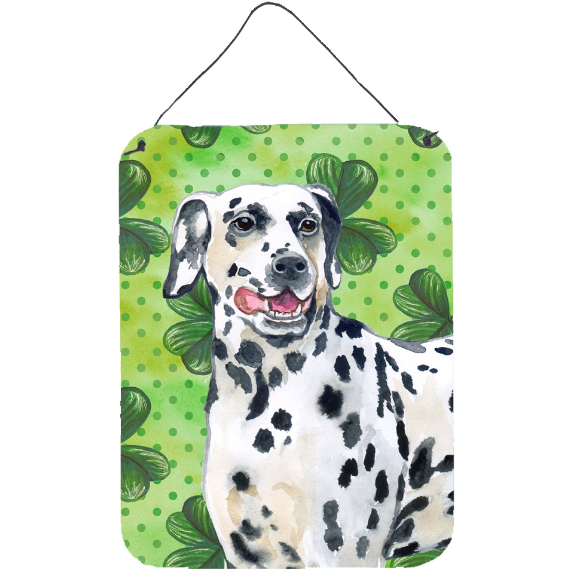&quotCaroline's Treasures Dalmatian St Patrick's Metal Print, 16"" x 12"", Multicolor"