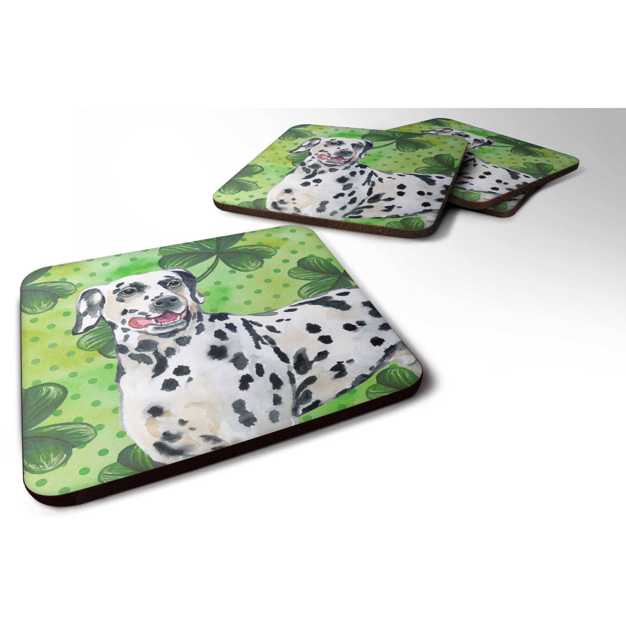 &quotCaroline's Treasures Dalmatian St Patrick's Decorative coasters, Multicolor"