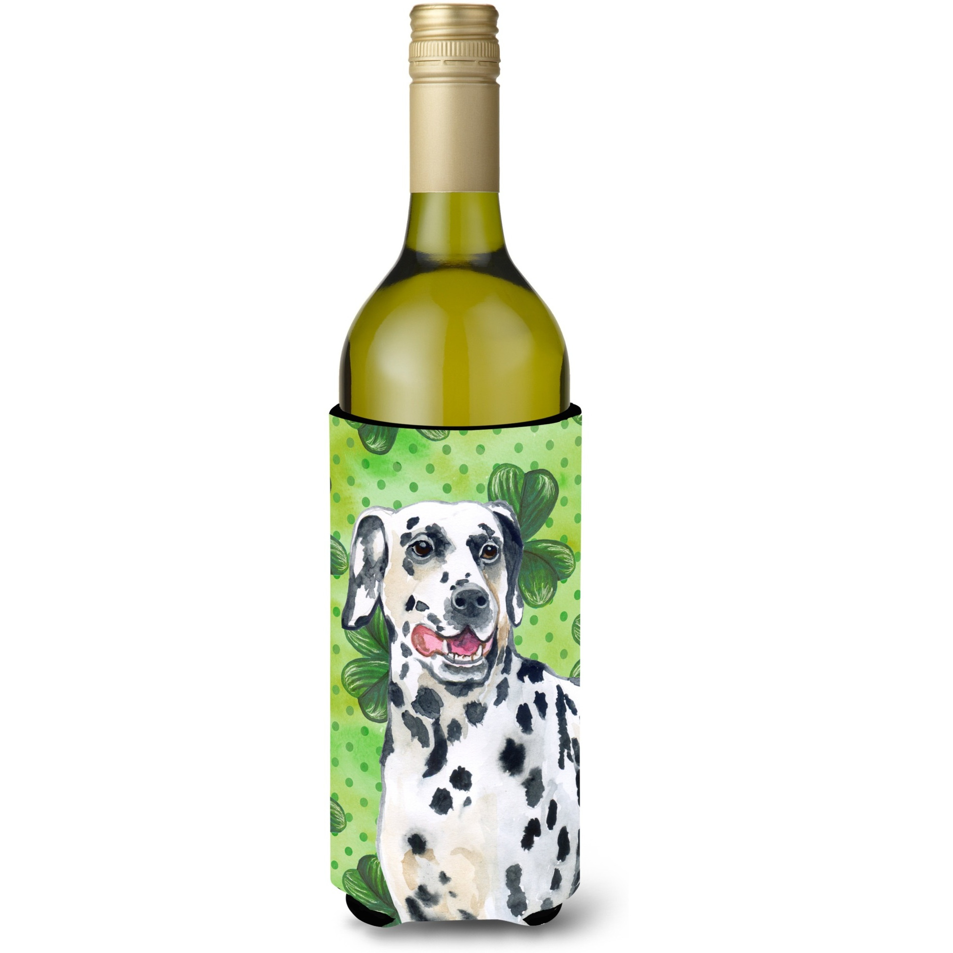&quotCaroline's Treasures Dalmatian St Patrick's Decorative Bottle Hugger, 750ml, Multicolor"