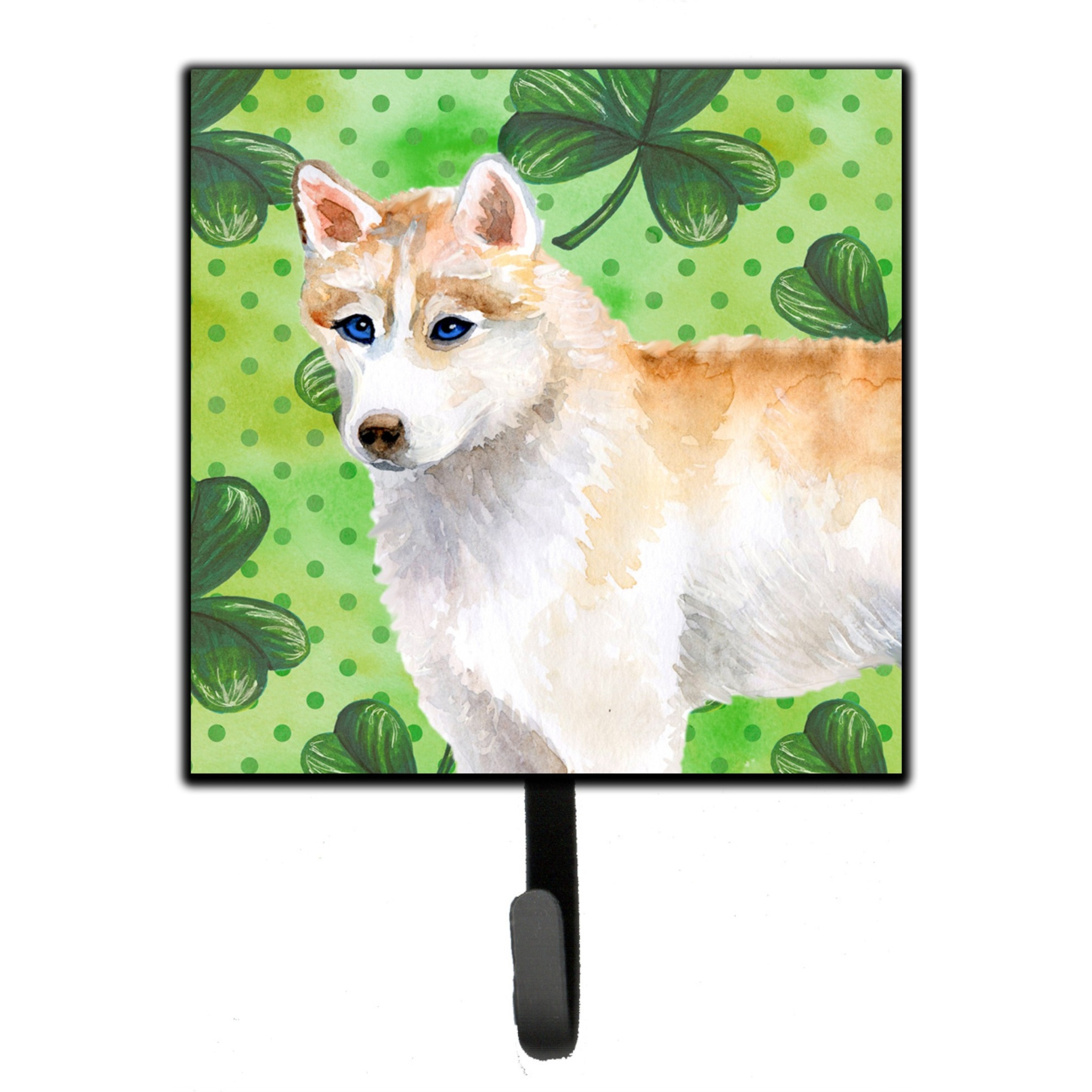 &quotCaroline's Treasures Siberian Husky St Patrick's Wall Hook, Small, Multicolor"