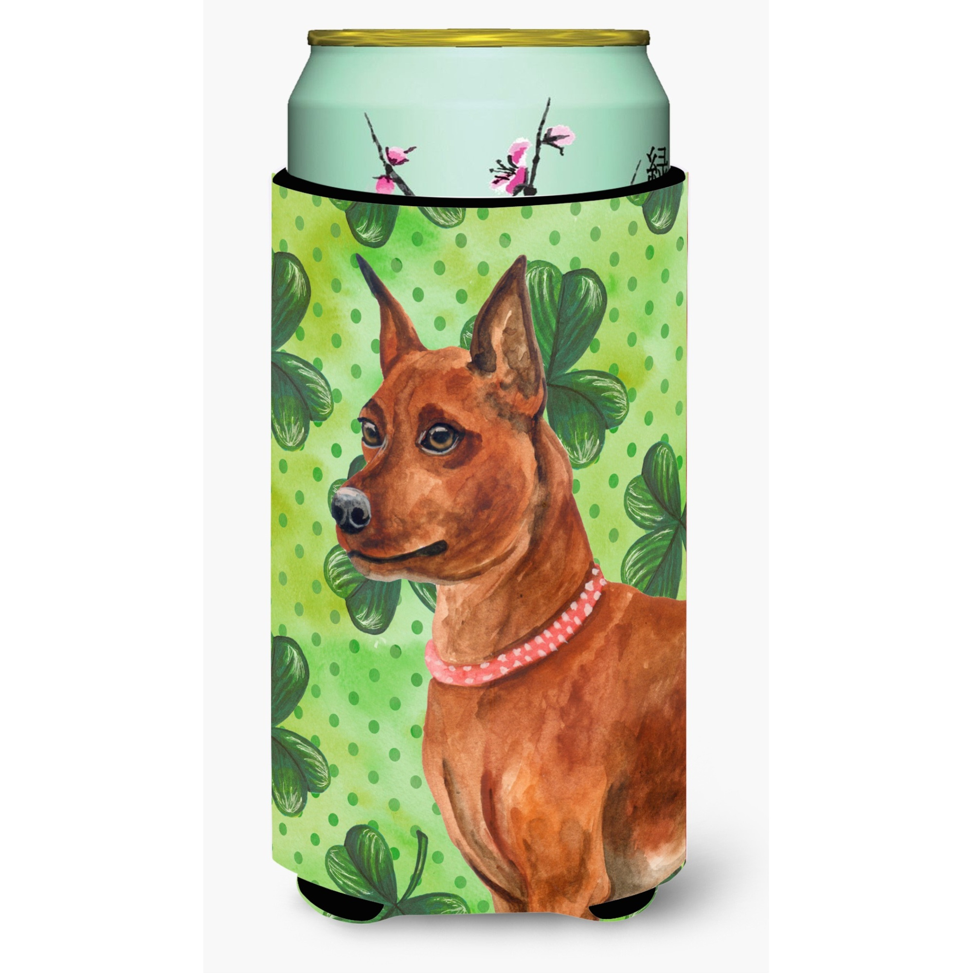 &quotCaroline's Treasures Miniature Pinscher St Patrick's Decorative Can Hugger, Tall Boy, Multicolor"