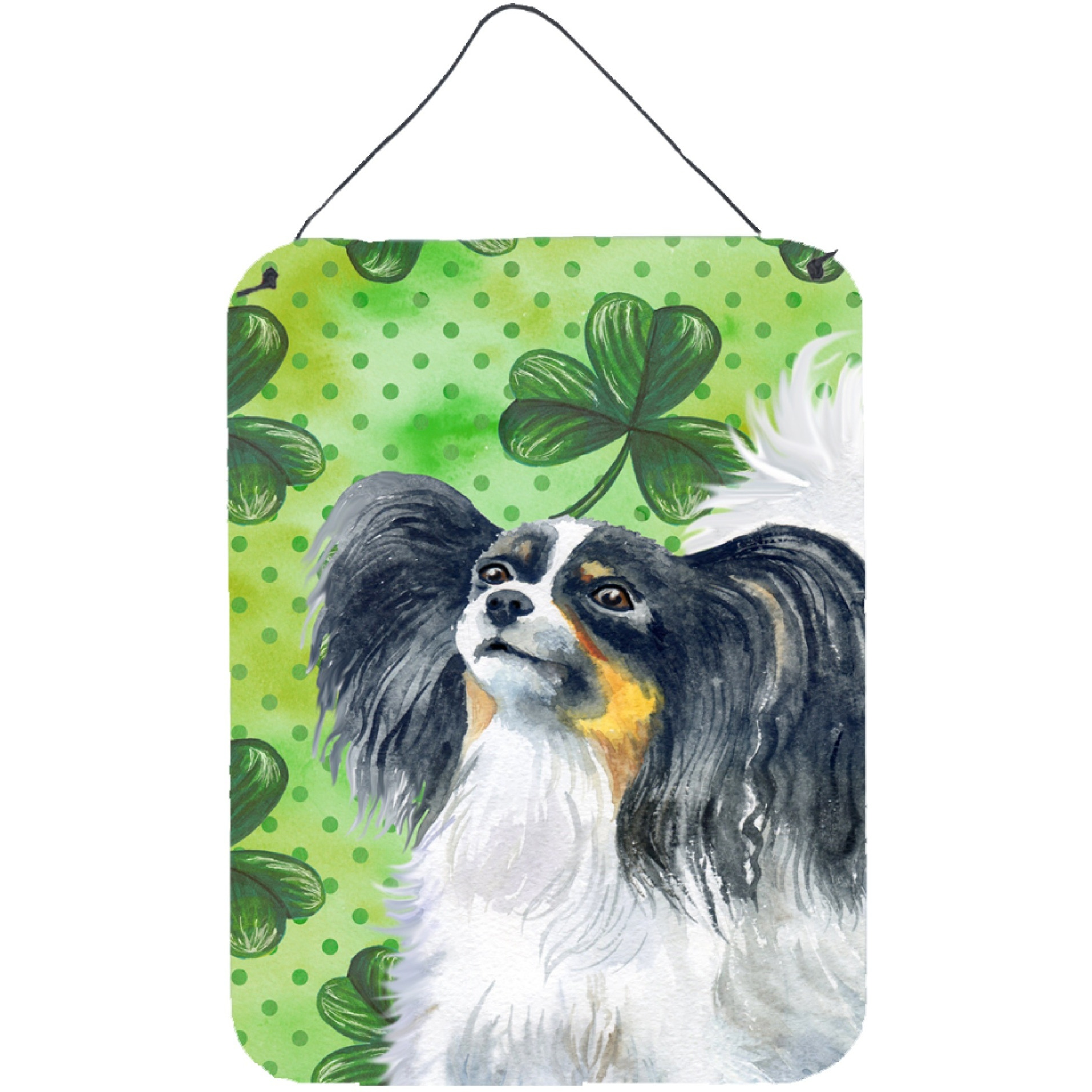 &quotCaroline's Treasures Papillon St Patrick's Metal Print, 16"" x 12"", Multicolor"
