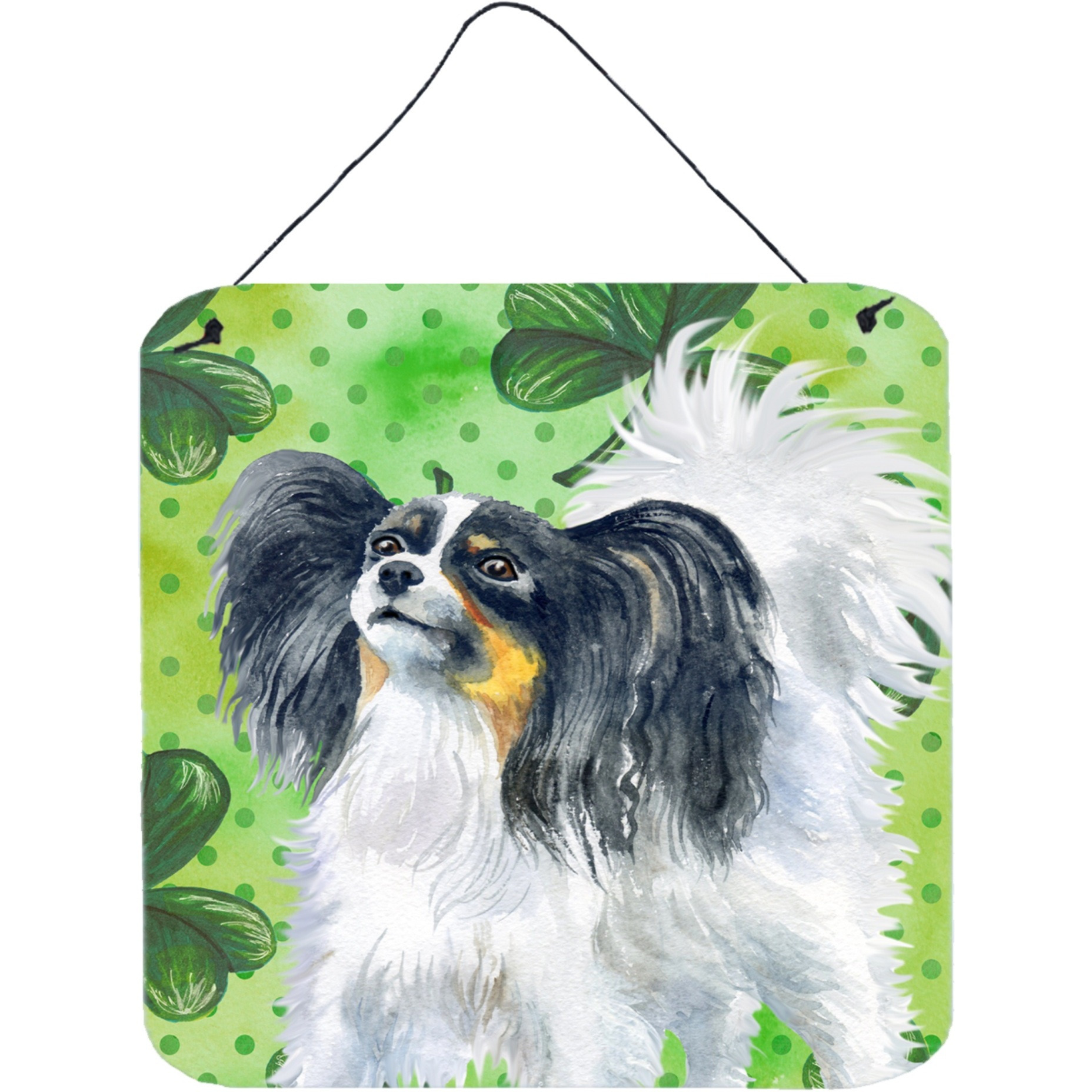 &quotCaroline's Treasures Papillon Metal Print, 6h x 6w, St Patrick's Day"