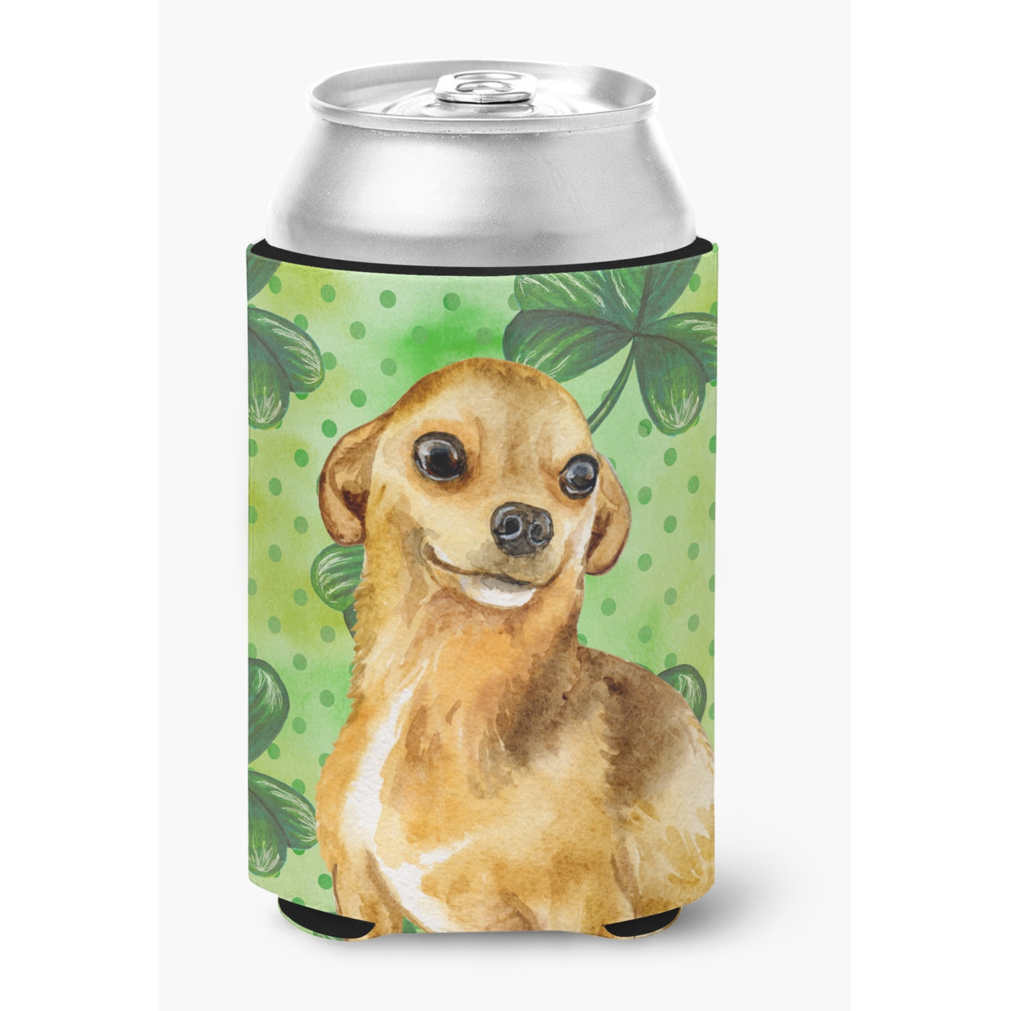 &quotCaroline's Treasures Chihuahua St Patrick's Decorative Can Hugger, Multicolor"