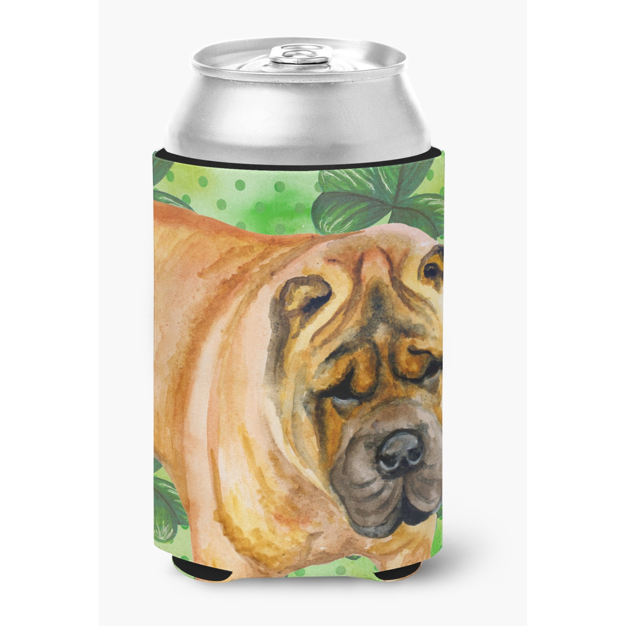 &quotCaroline's Treasures Shar Pei St Patrick's Decorative Can Hugger, Multicolor"