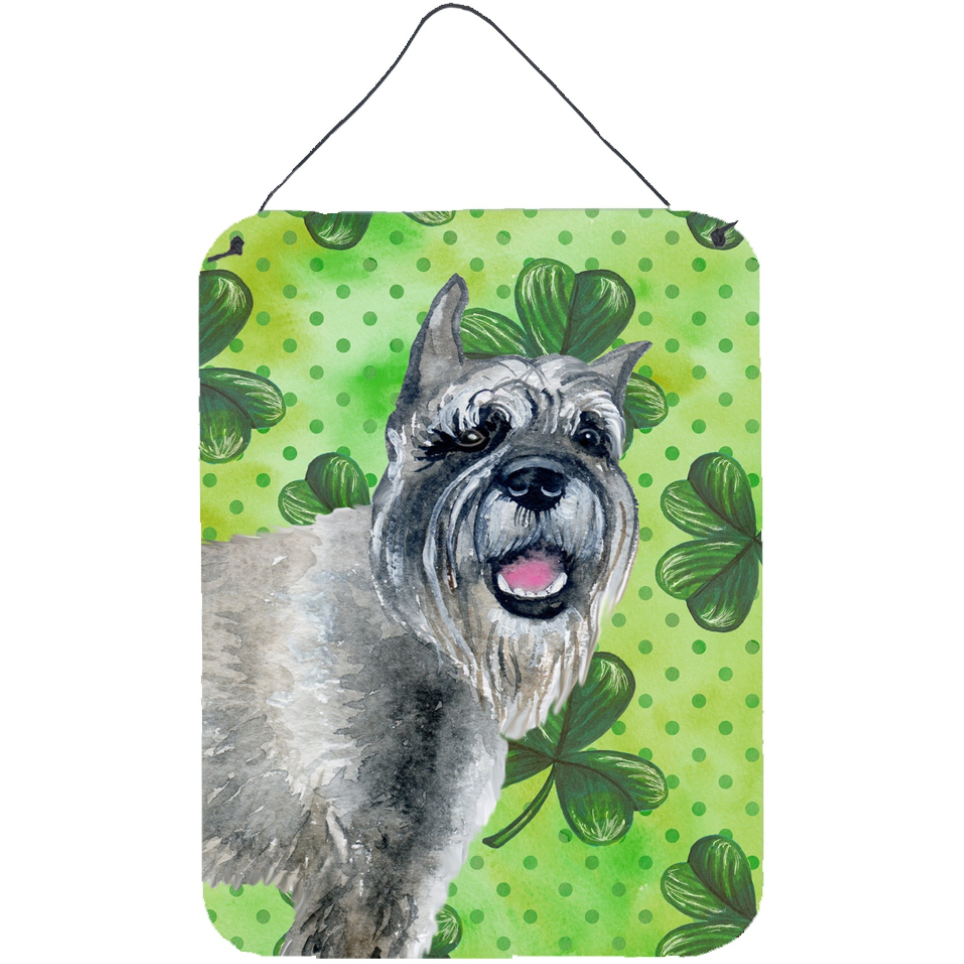 &quotCaroline's Treasures Schnauzer St Patrick's Metal Print, 16"" x 12"", Multicolor"