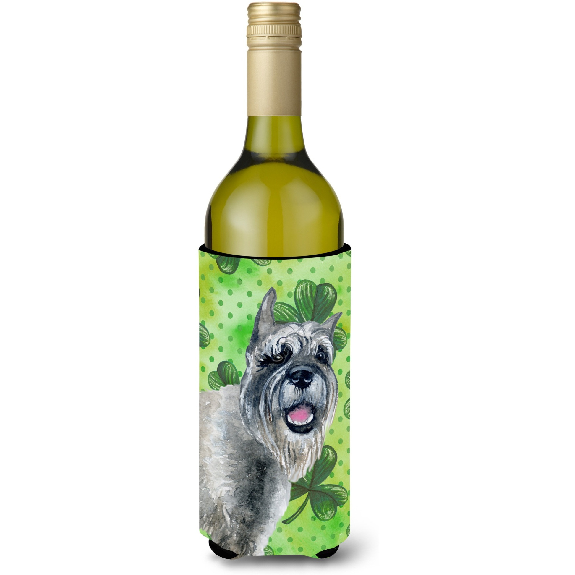 &quotCaroline's Treasures Schnauzer St Patrick's Decorative Bottle Hugger, 750ml, Multicolor"