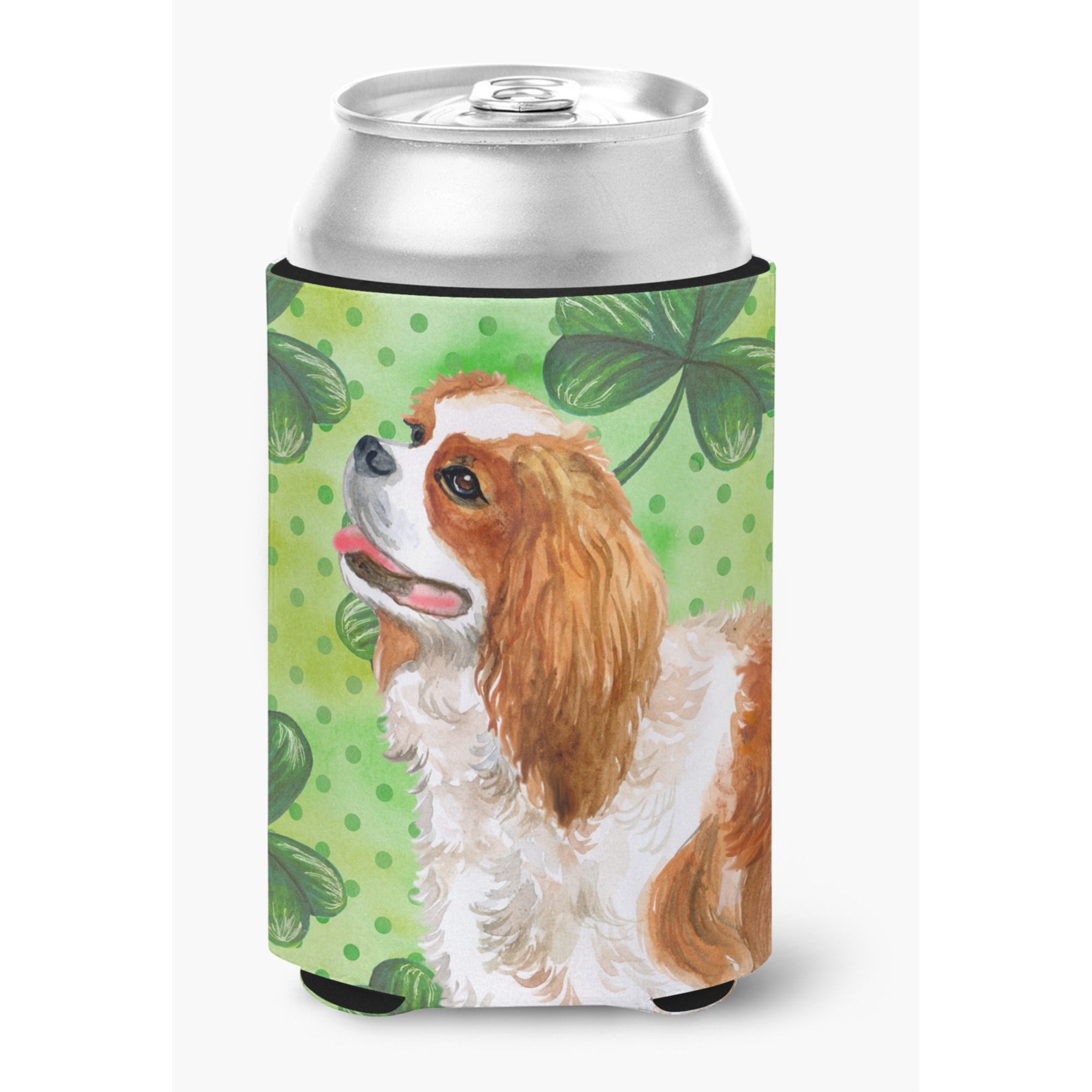 &quotCaroline's Treasures Cavalier Spaniel St Patrick's Decorative Can Hugger, Multicolor"