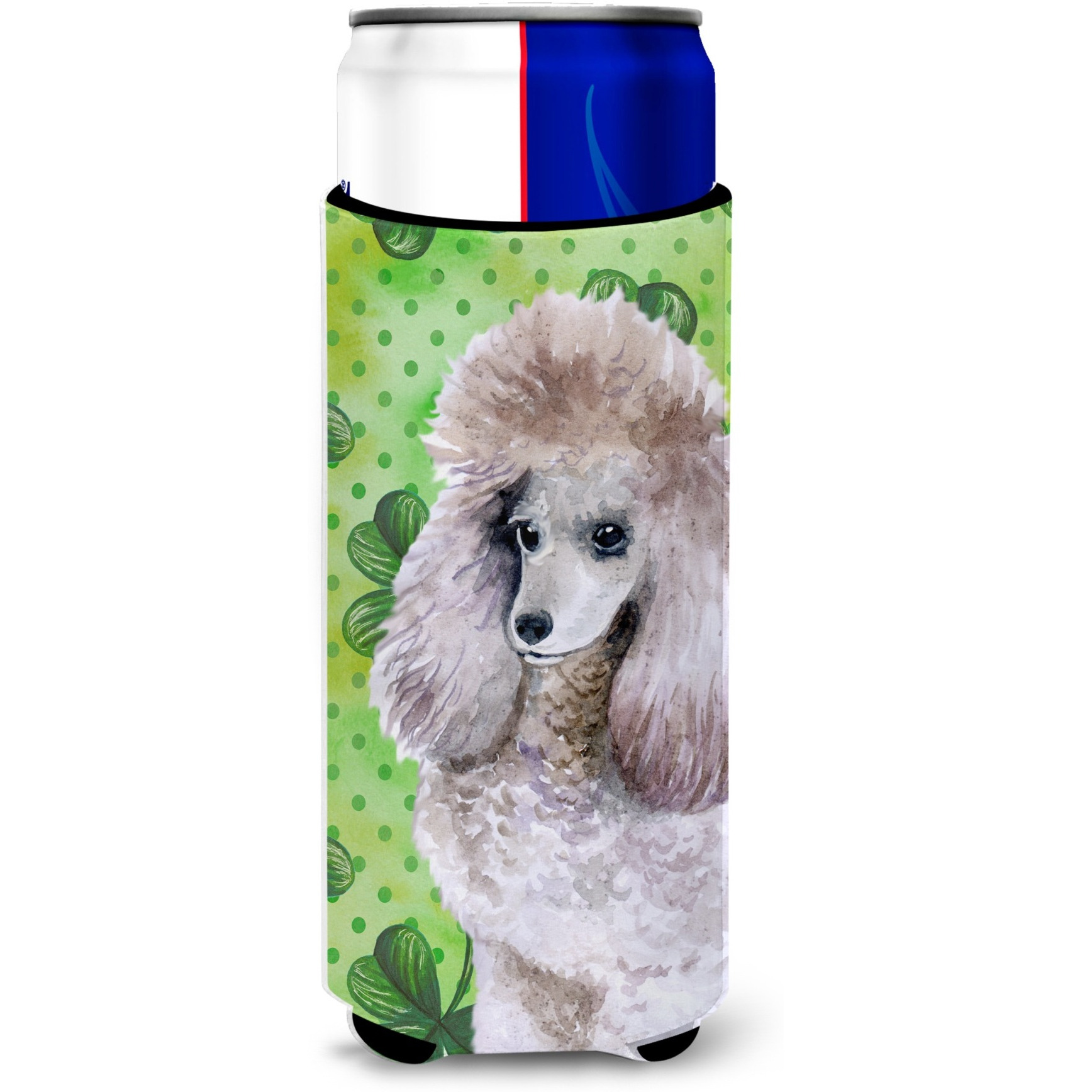 &quotCaroline's Treasures Poodle St Patrick's Decorative Can Hugger, Slim, Multicolor"