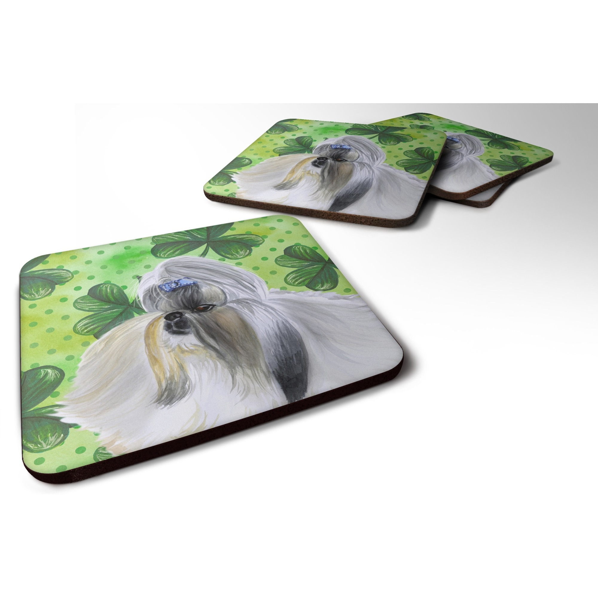 &quotCaroline's Treasures Shih Tzu St Patrick's Decorative coasters, Multicolor"