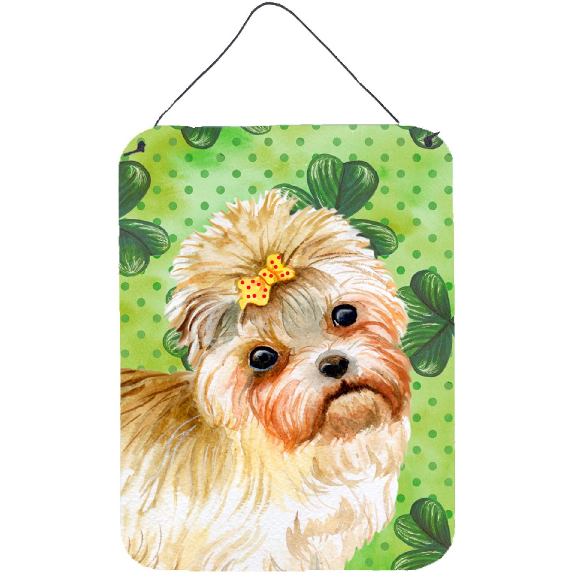 &quotCaroline's Treasures Morkie St Patrick's Metal Print, 16"" x 12"", Multicolor"